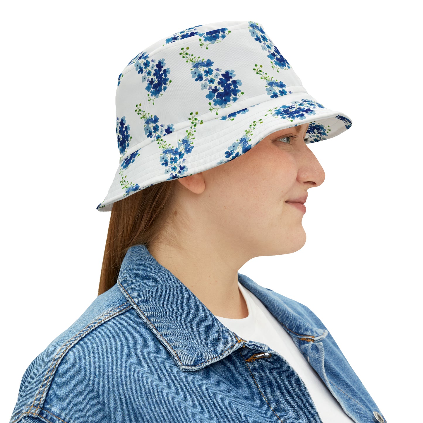 Blue Flowers Bucket Hat