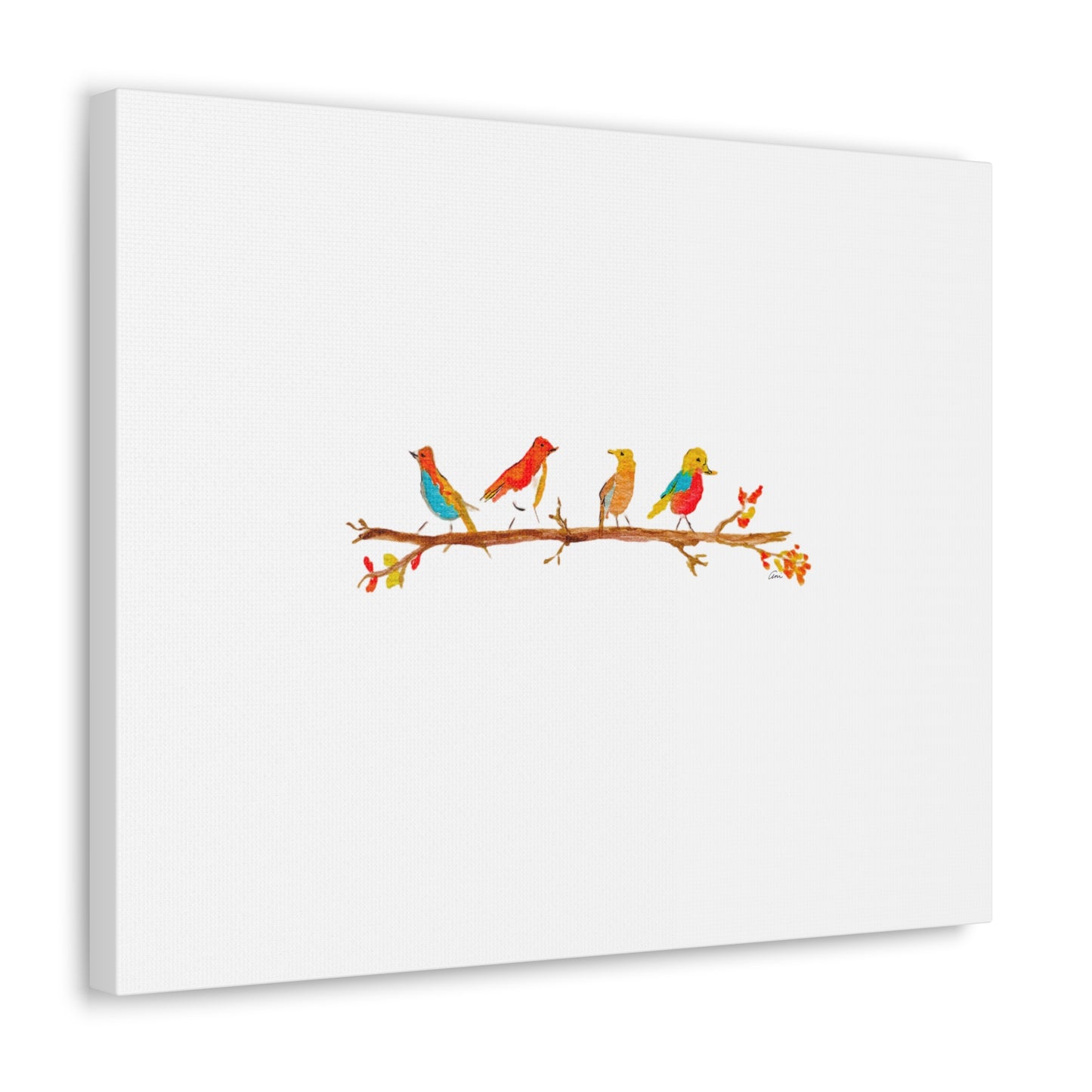 Birds on a Branch Canvas Gallery Wrap