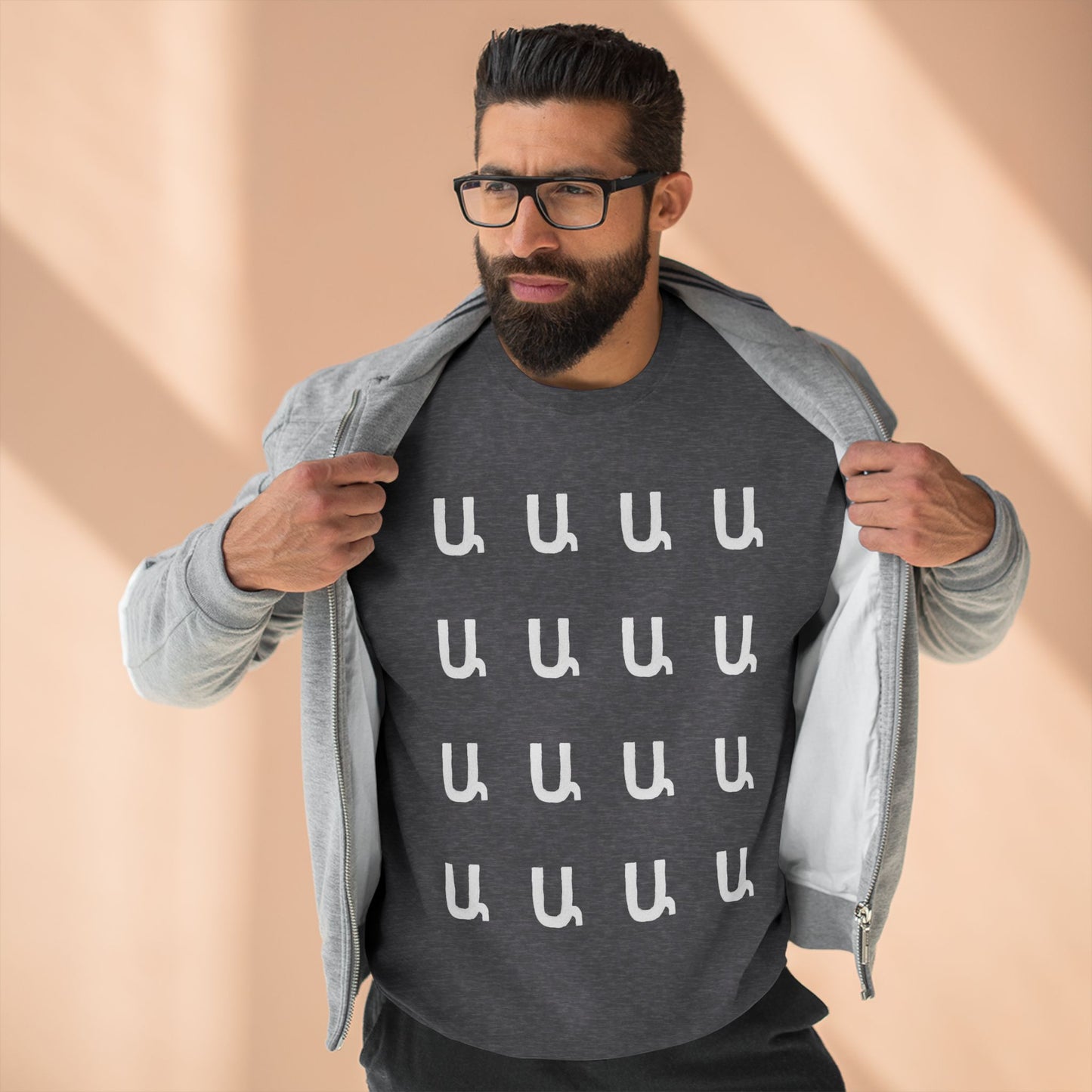 Customizable Armenian Letter Unisex Crewneck Sweatshirt