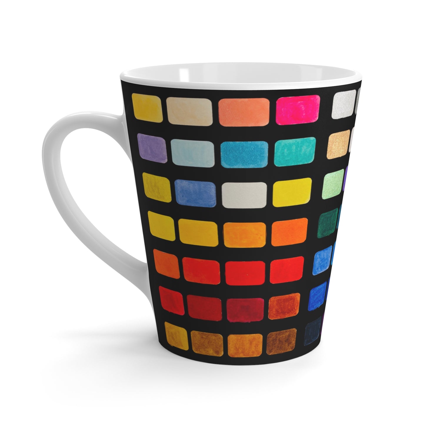 Watercolor Palette Black Latte Mug