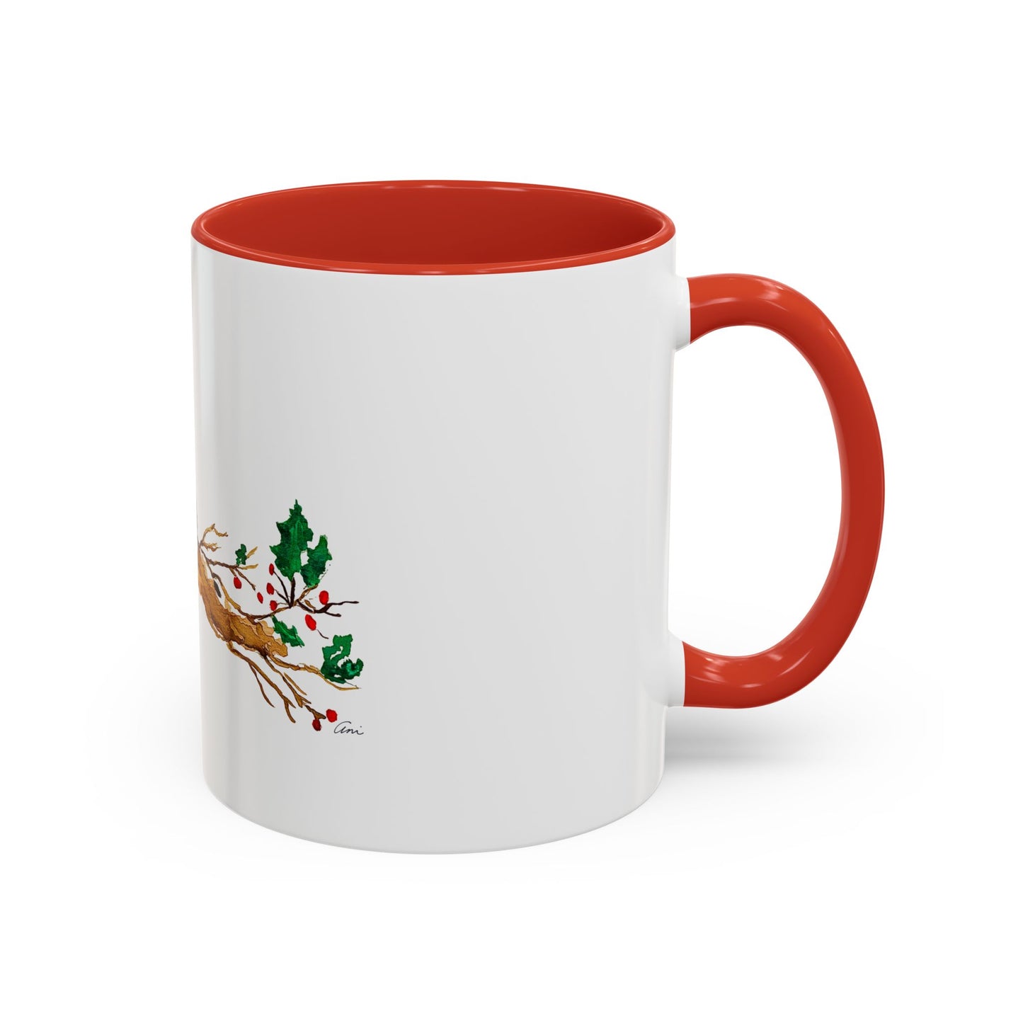 Bright Bird on a Branch Accent Coffee Mug