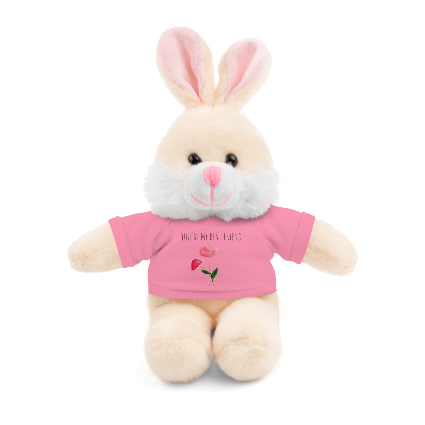 Stuffed Animals with Two Pink Flowers Tee