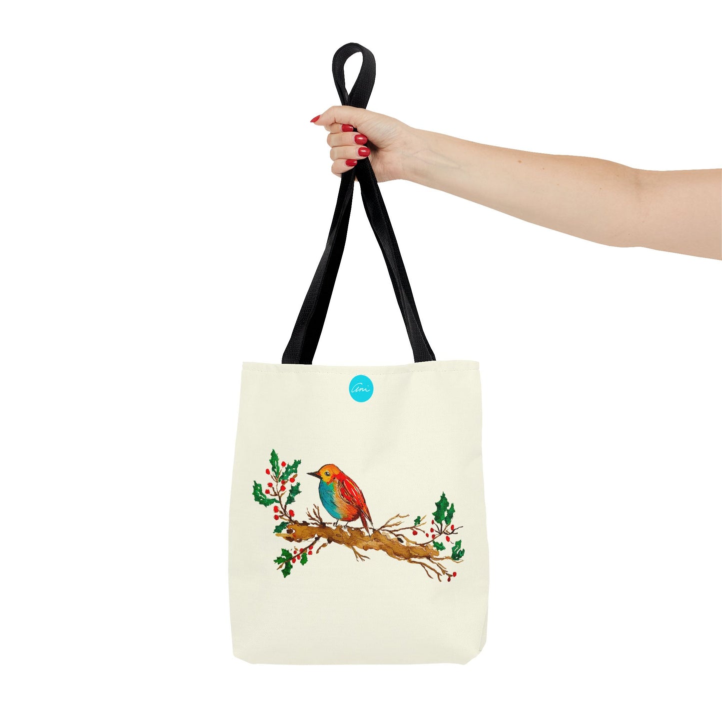 Bright Bird on a Branch Ivory Tote Bag