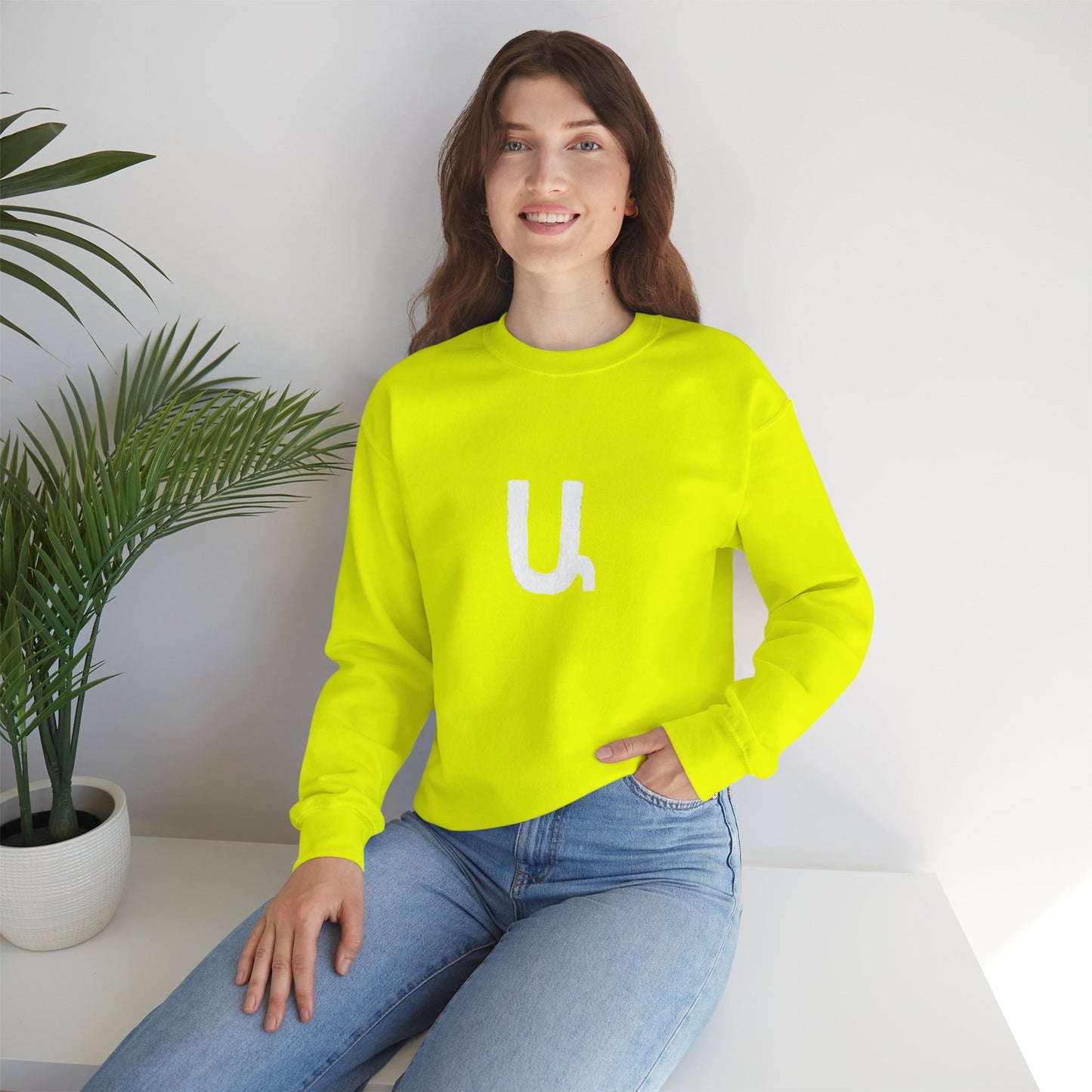 Custom Armenian Letter Unisex Sweatshirt Warm Colors