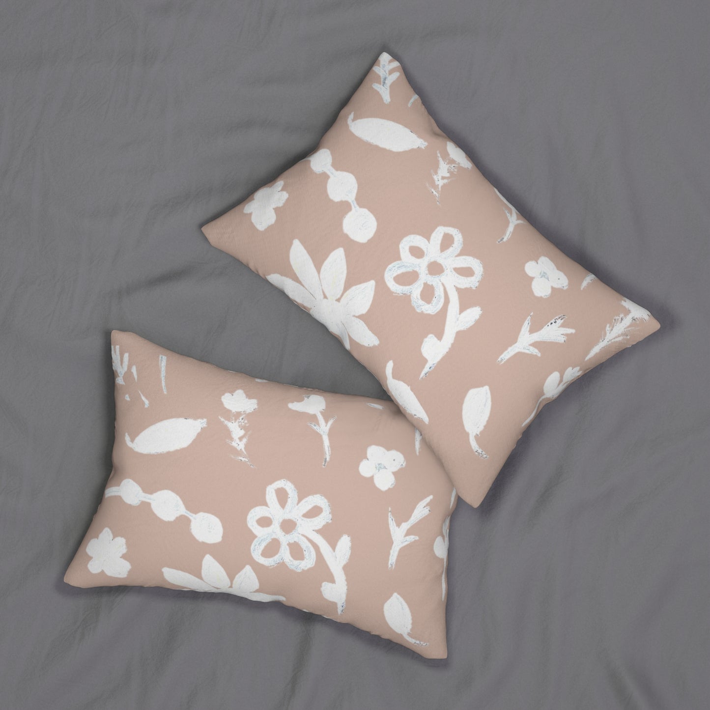 Autumn Foliage Beige Lumbar Pillow