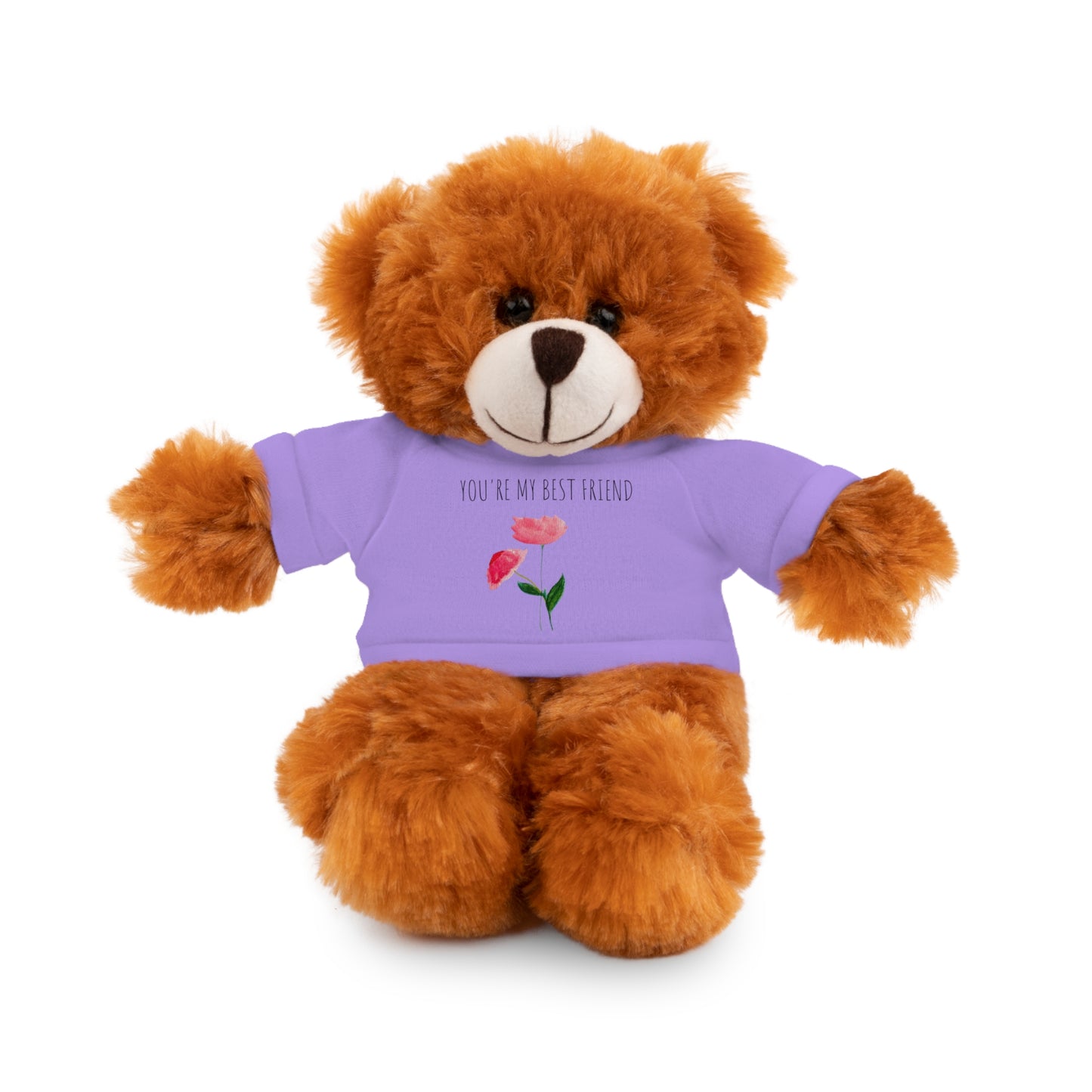 Stuffed Animals with Two Pink Flowers Tee