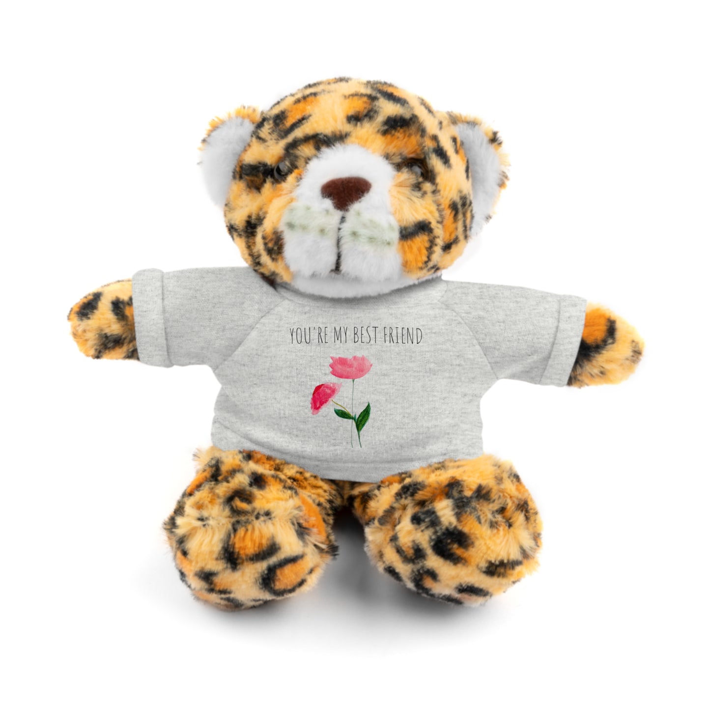 Stuffed Animals with Two Pink Flowers Tee