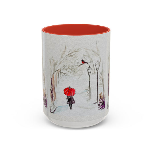 The Red Umbrella Accent Coffee Mug