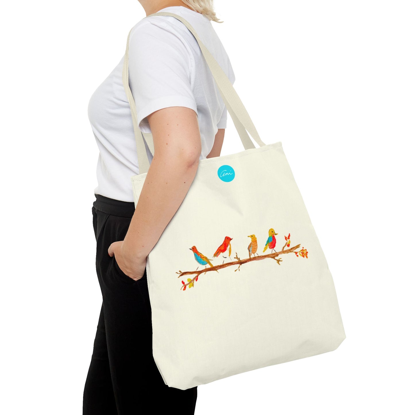 Birds on a Branch Ivory Tote Bag