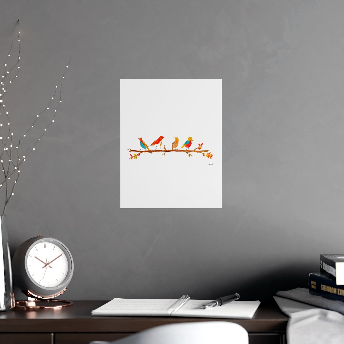 Birds on a Branch Matte Print