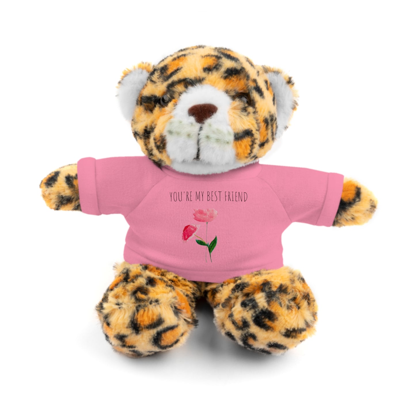 Stuffed Animals with Two Pink Flowers Tee