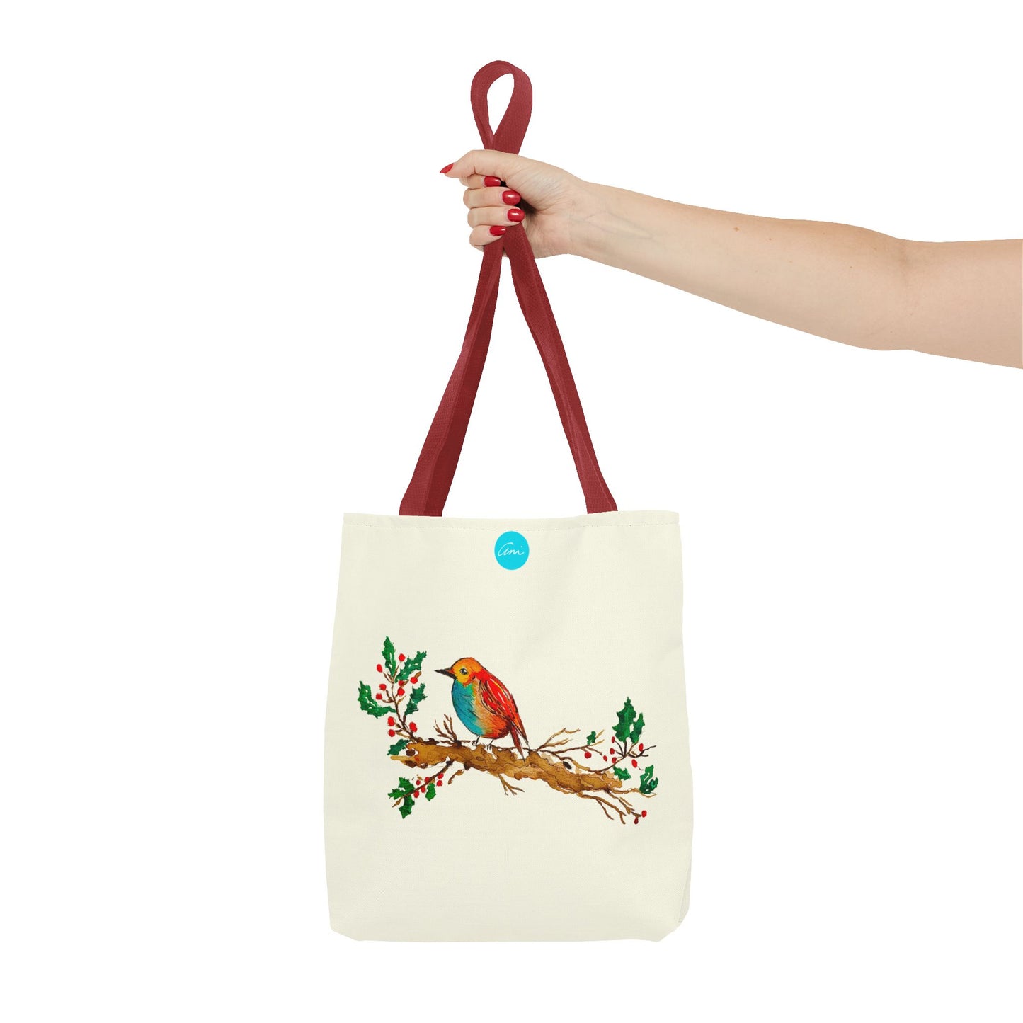 Bright Bird on a Branch Ivory Tote Bag