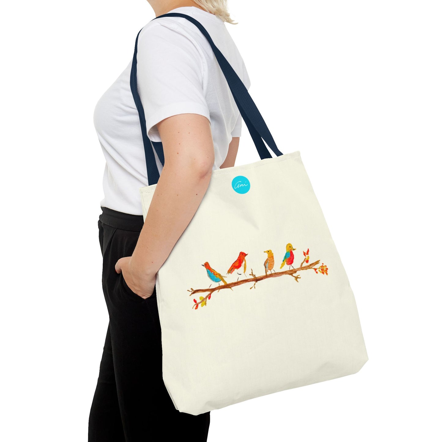 Birds on a Branch Ivory Tote Bag