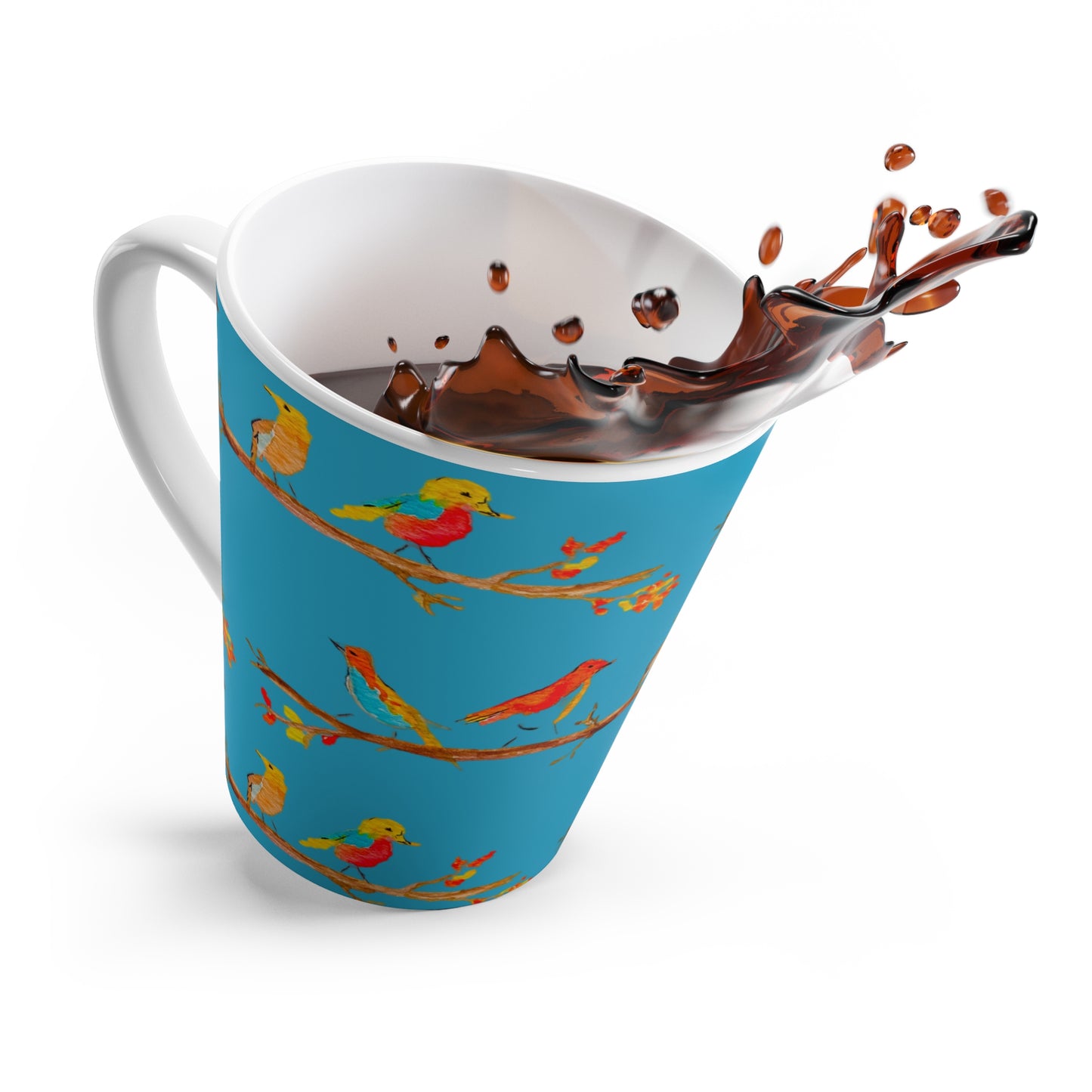 Birds on a Branch Latte Mug