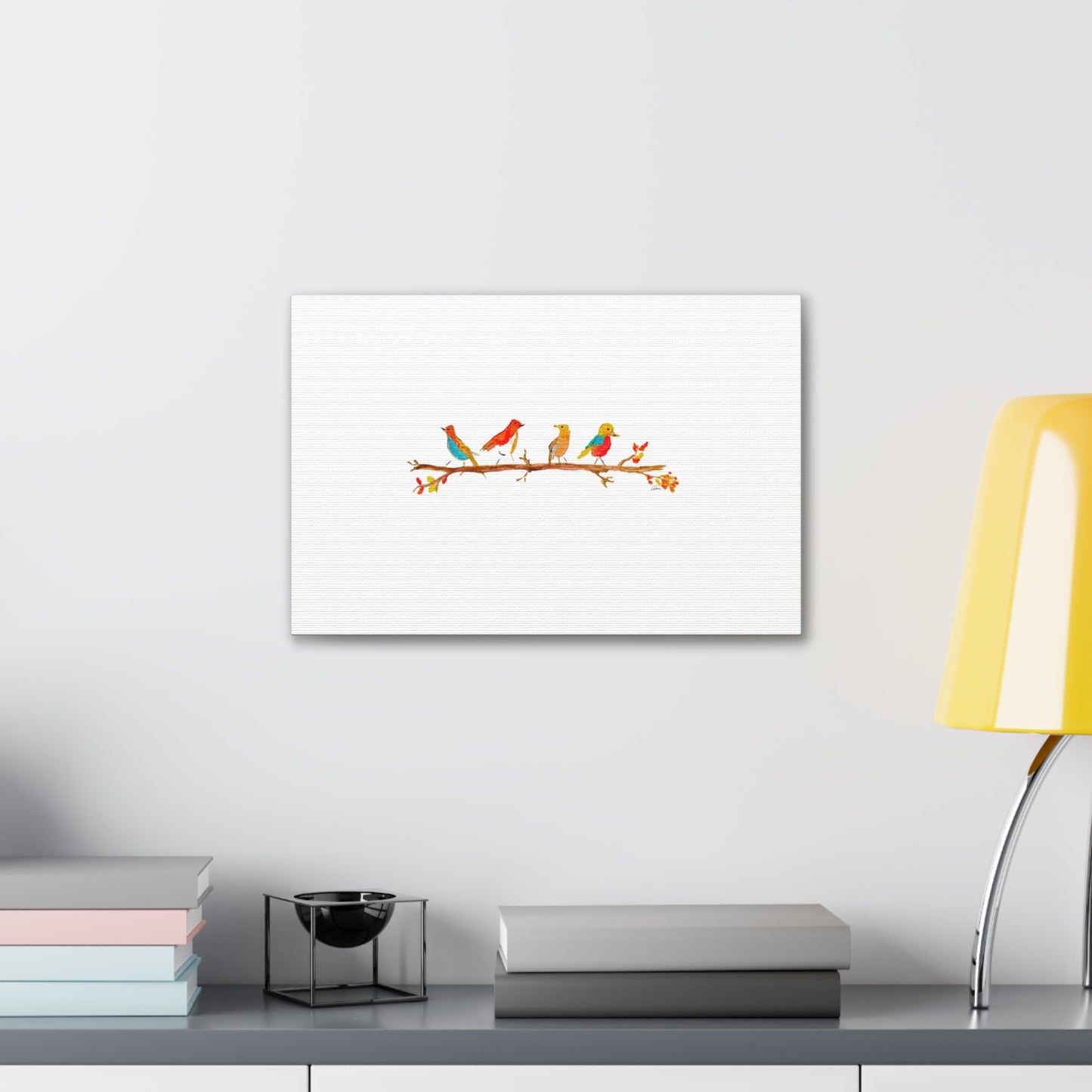 Birds on a Branch Canvas Gallery Wrap