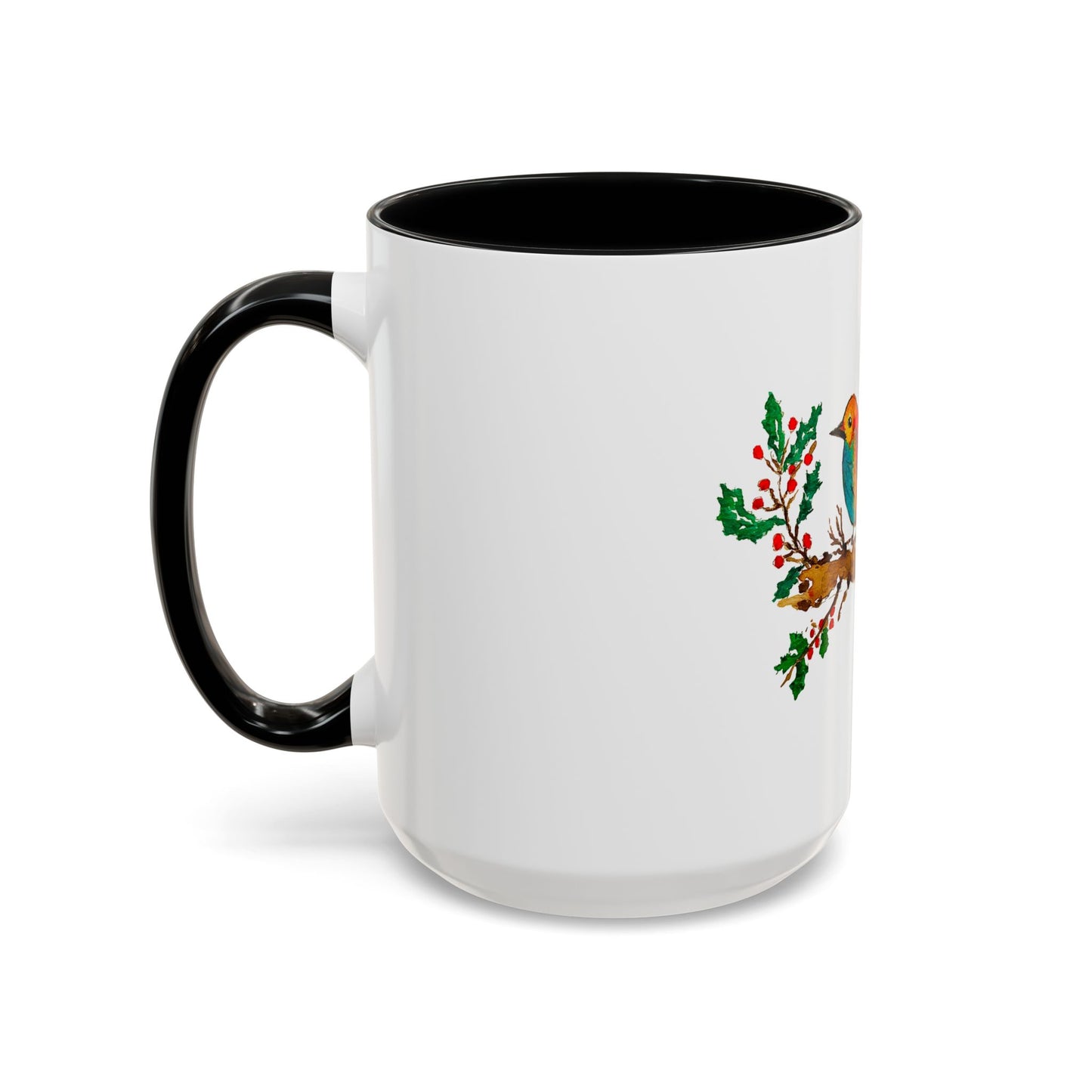 Bright Bird on a Branch Accent Coffee Mug