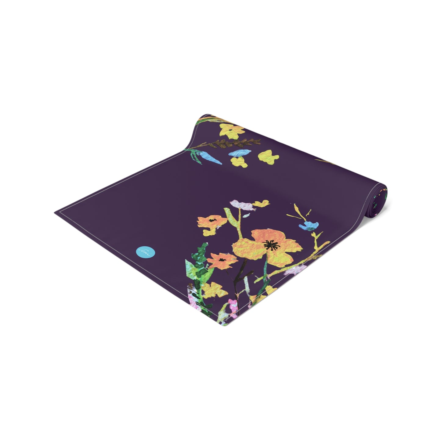 Fall Bouquet Dark Purple Table Runner (Cotton, Polyester)