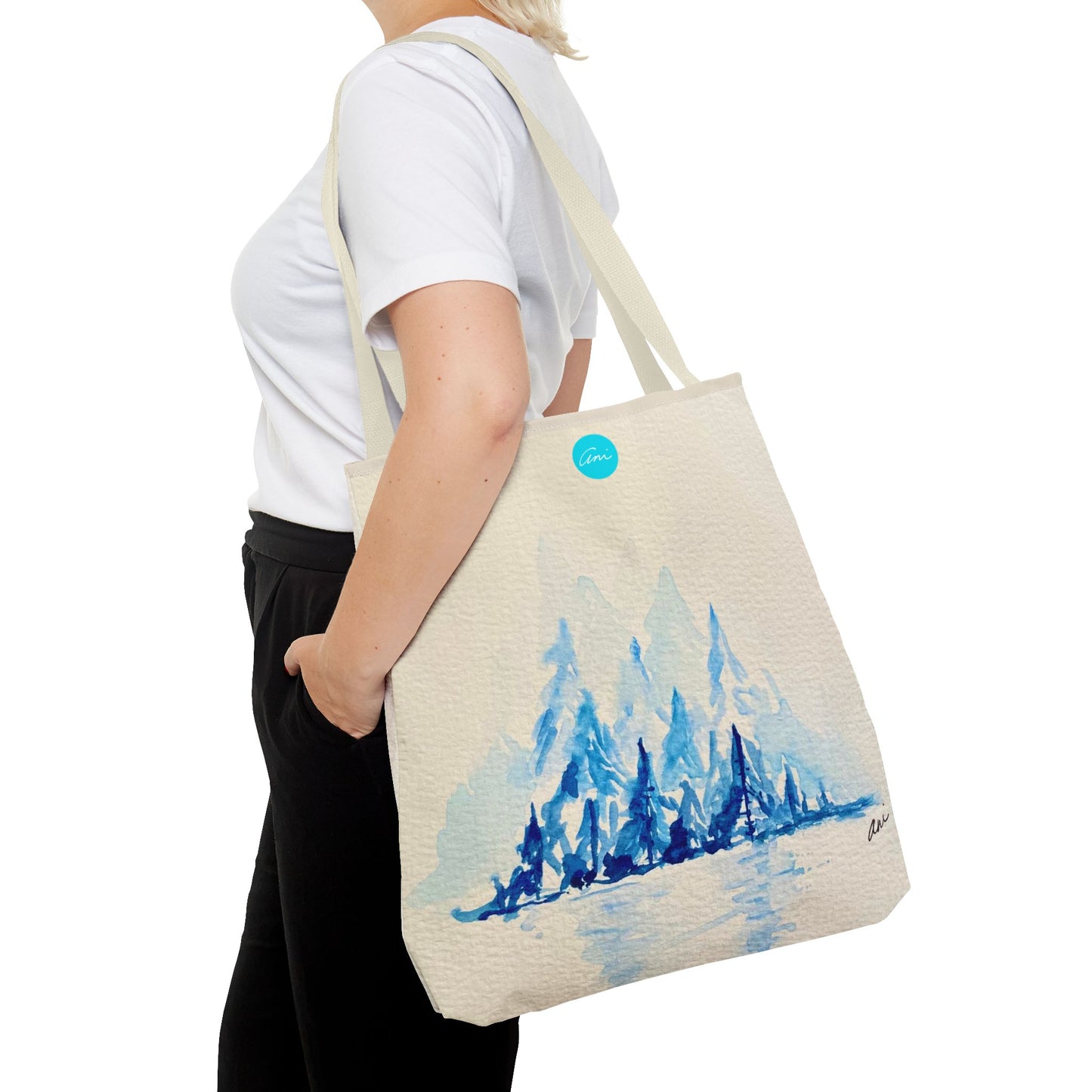 Winter Horizon Cream Tote Bag