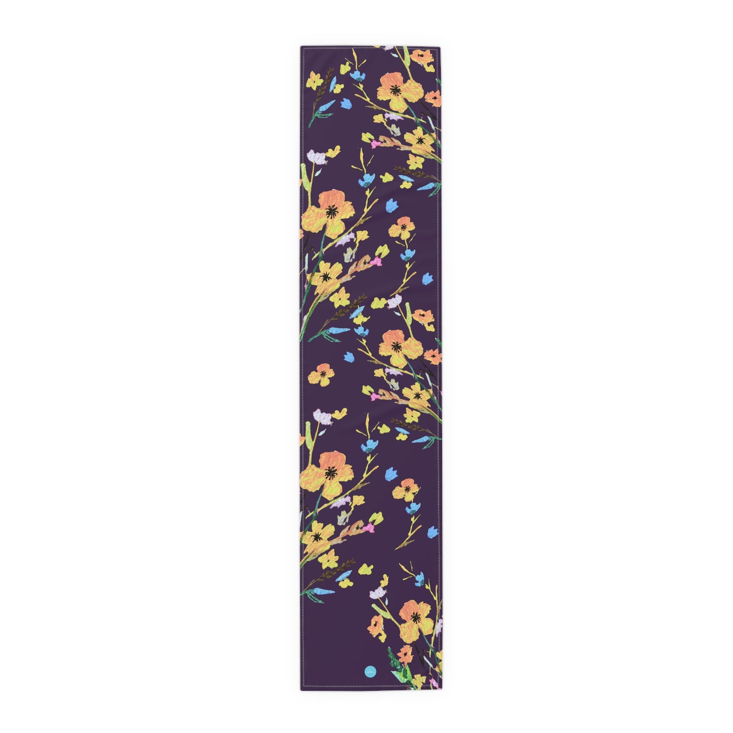 Fall Bouquet Dark Purple Table Runner (Cotton, Polyester)