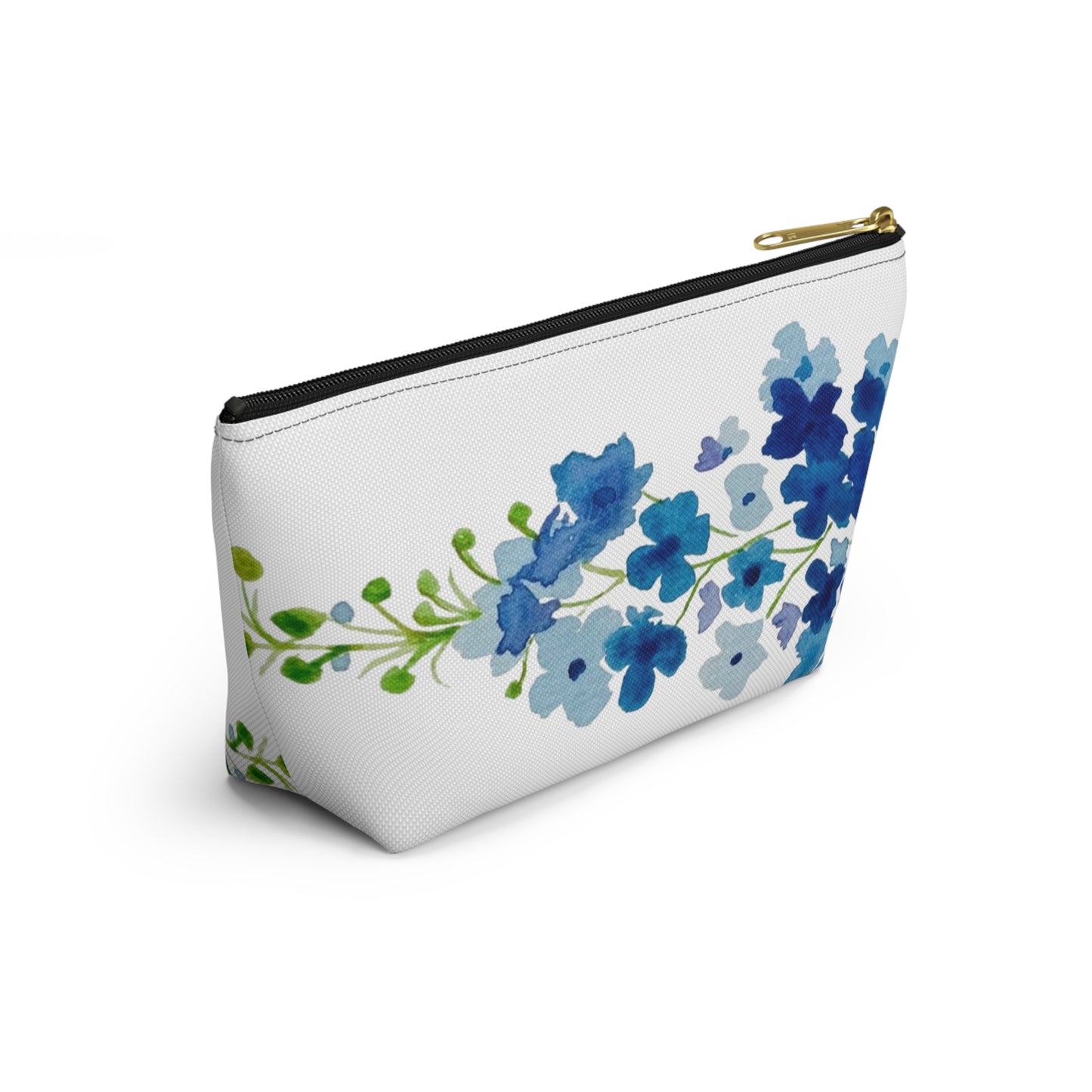 Blue Flowers Accessory Pouch