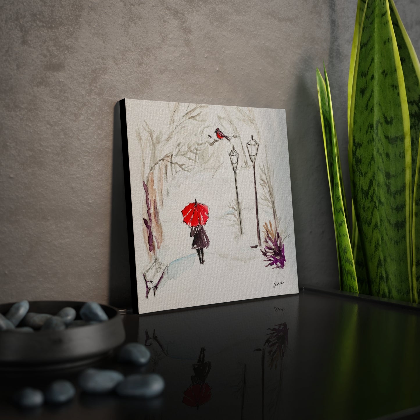 The Red Umbrella Canvas Print