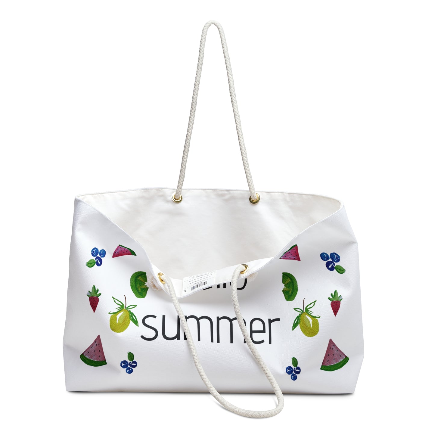 Hello Summer White Weekender Bag