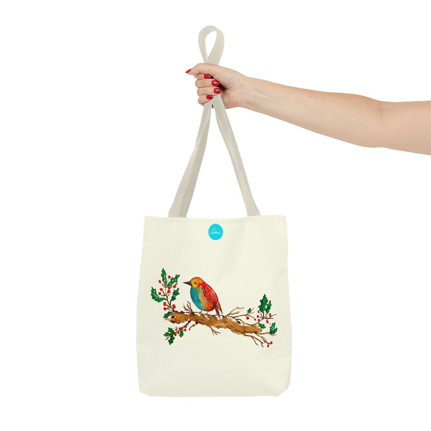 Bright Bird on a Branch Ivory Tote Bag