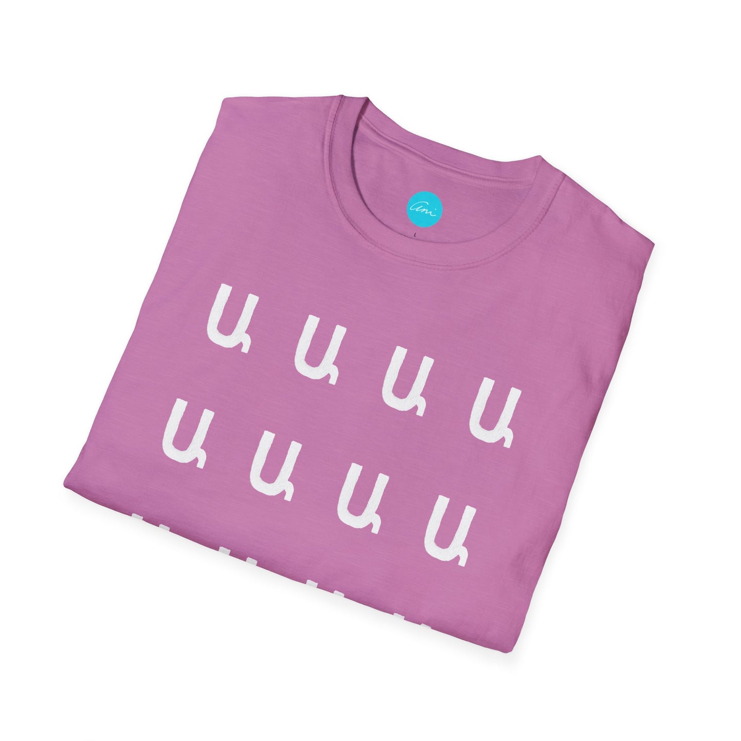 Customizable Armenian Letter Unisex T-Shirt Shades of Purple