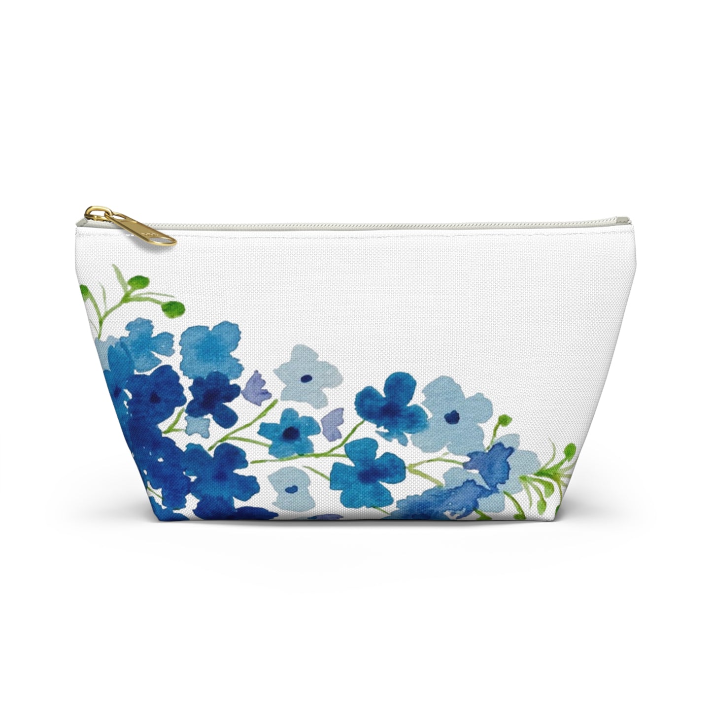 Blue Flowers Accessory Pouch