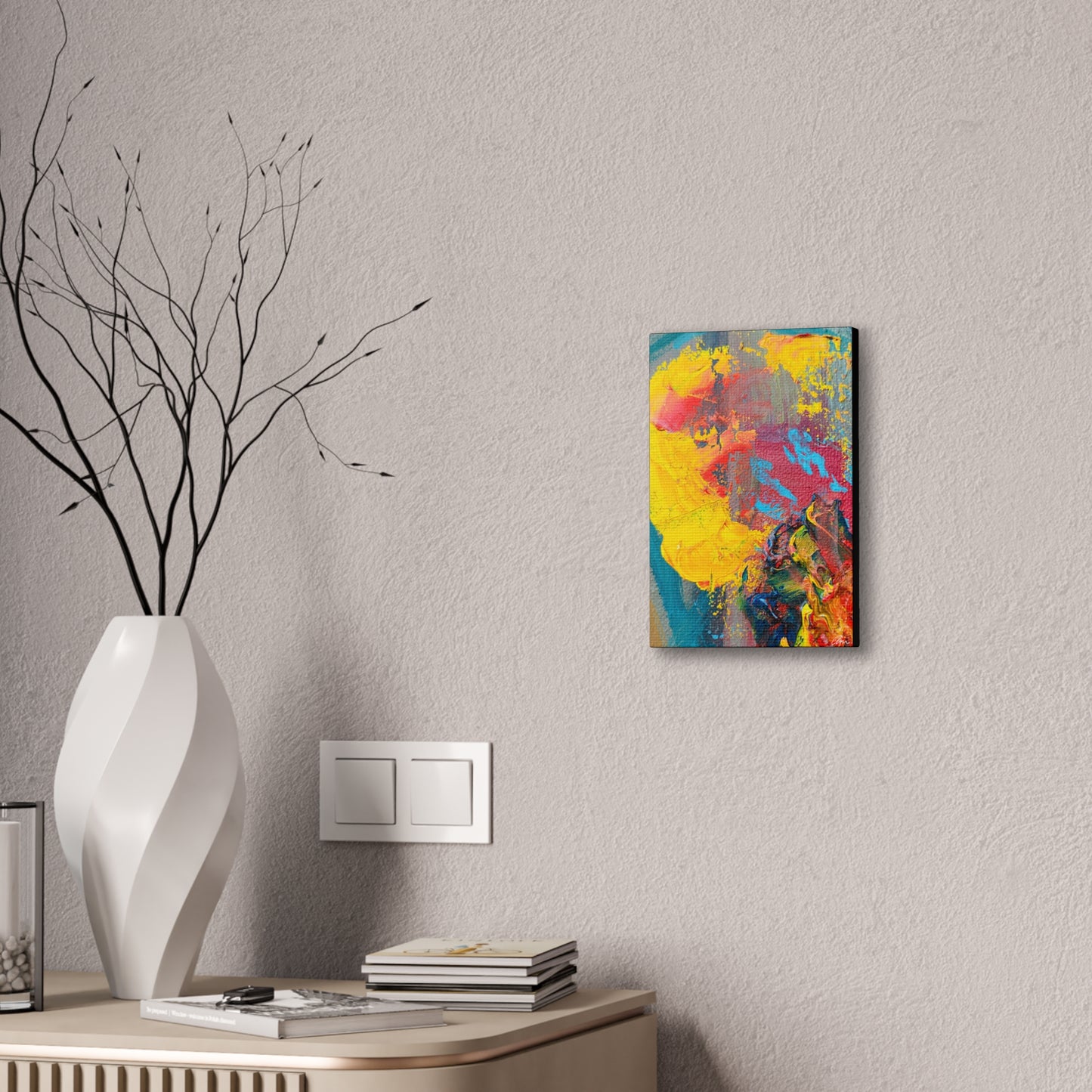 A Burst of Color Stretched Canvas Print