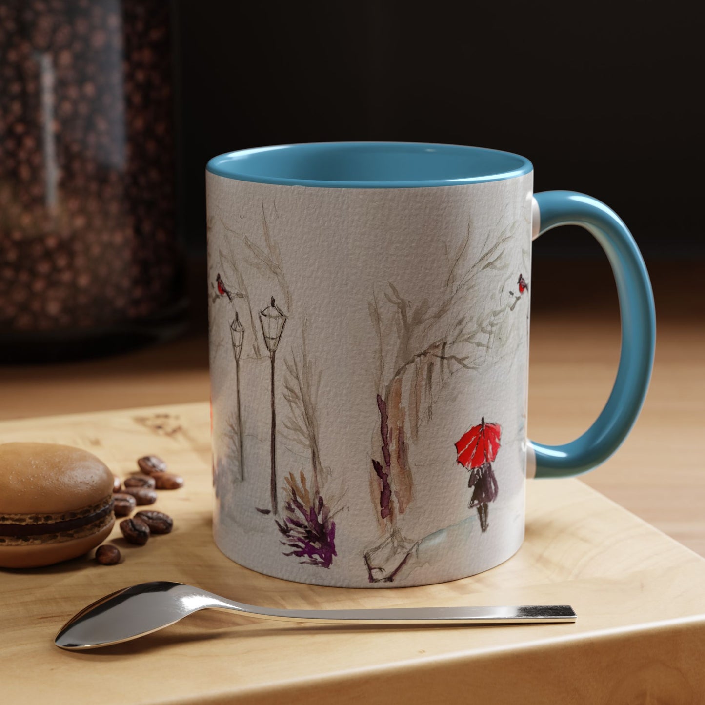 The Red Umbrella Accent Coffee Mug