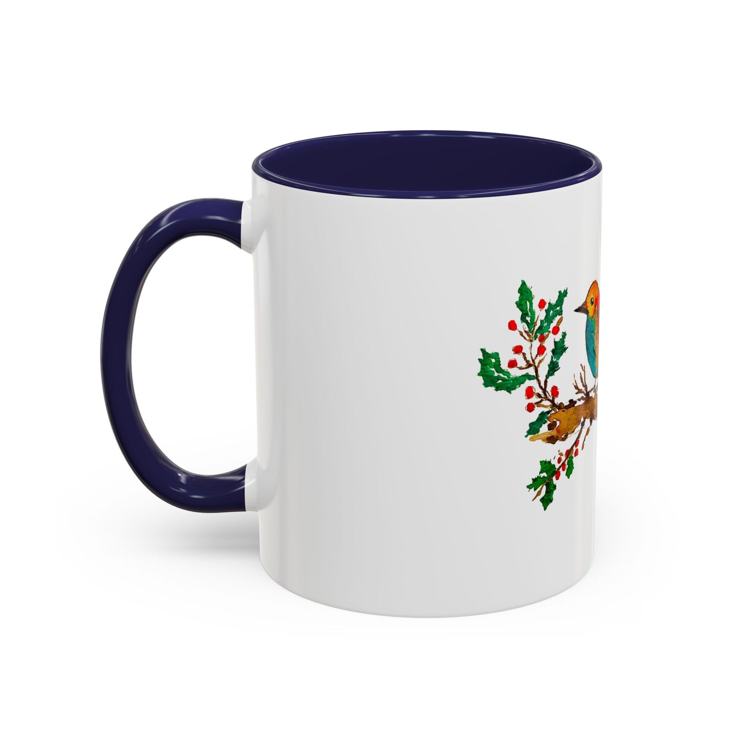 Bright Bird on a Branch Accent Coffee Mug