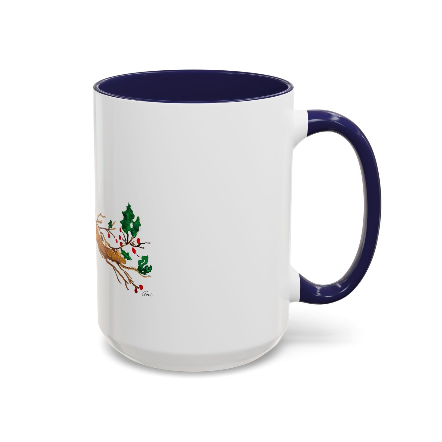 Bright Bird on a Branch Accent Coffee Mug