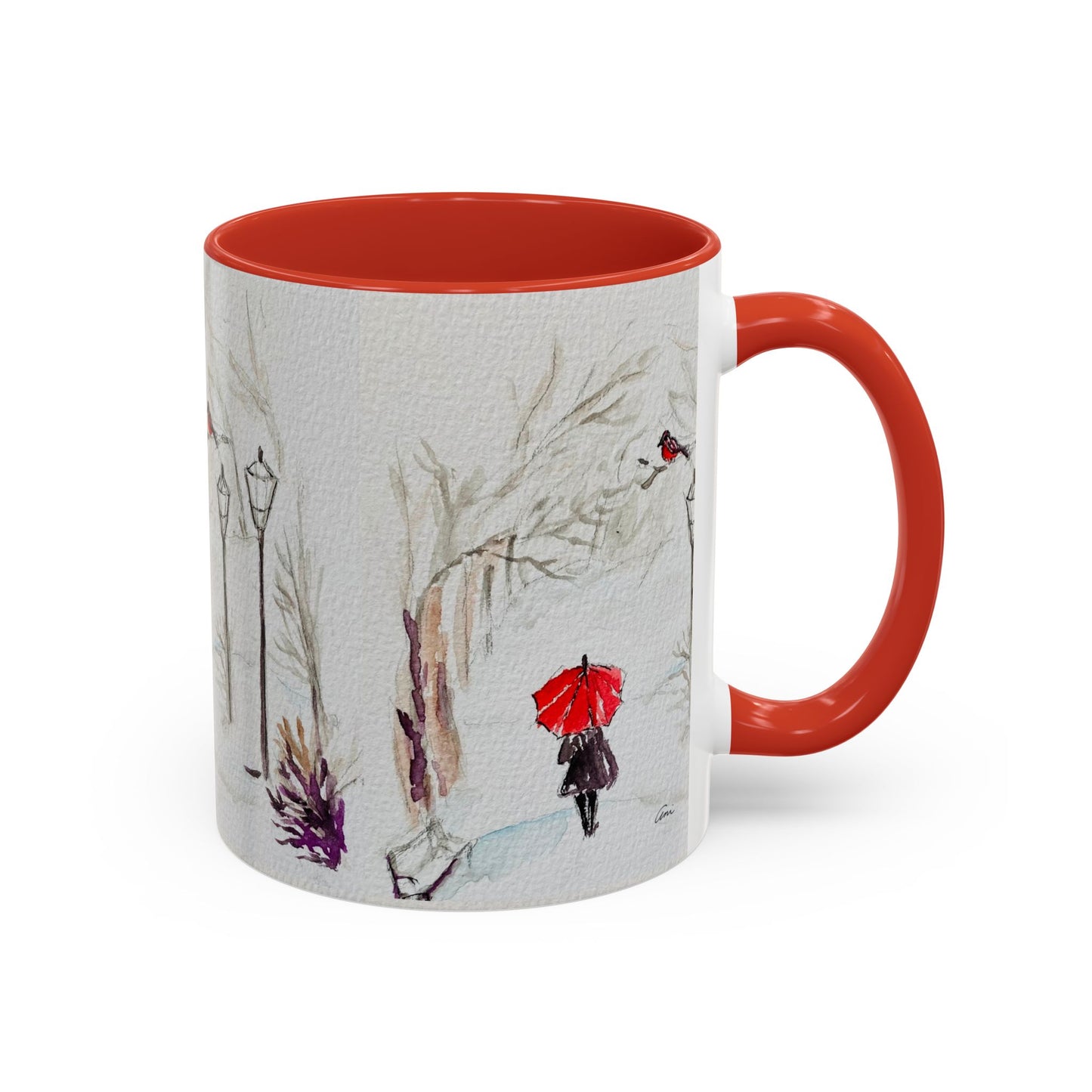 The Red Umbrella Accent Coffee Mug