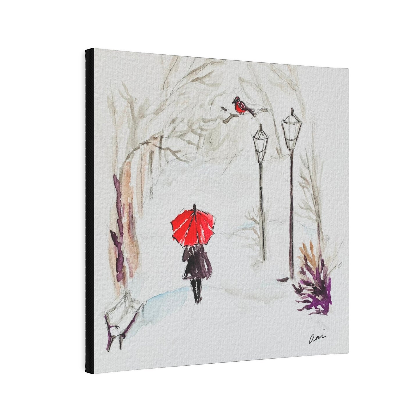 The Red Umbrella Canvas Print