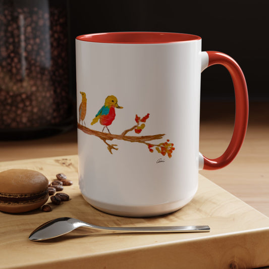 Birds on a Branch Accent Coffee Mug