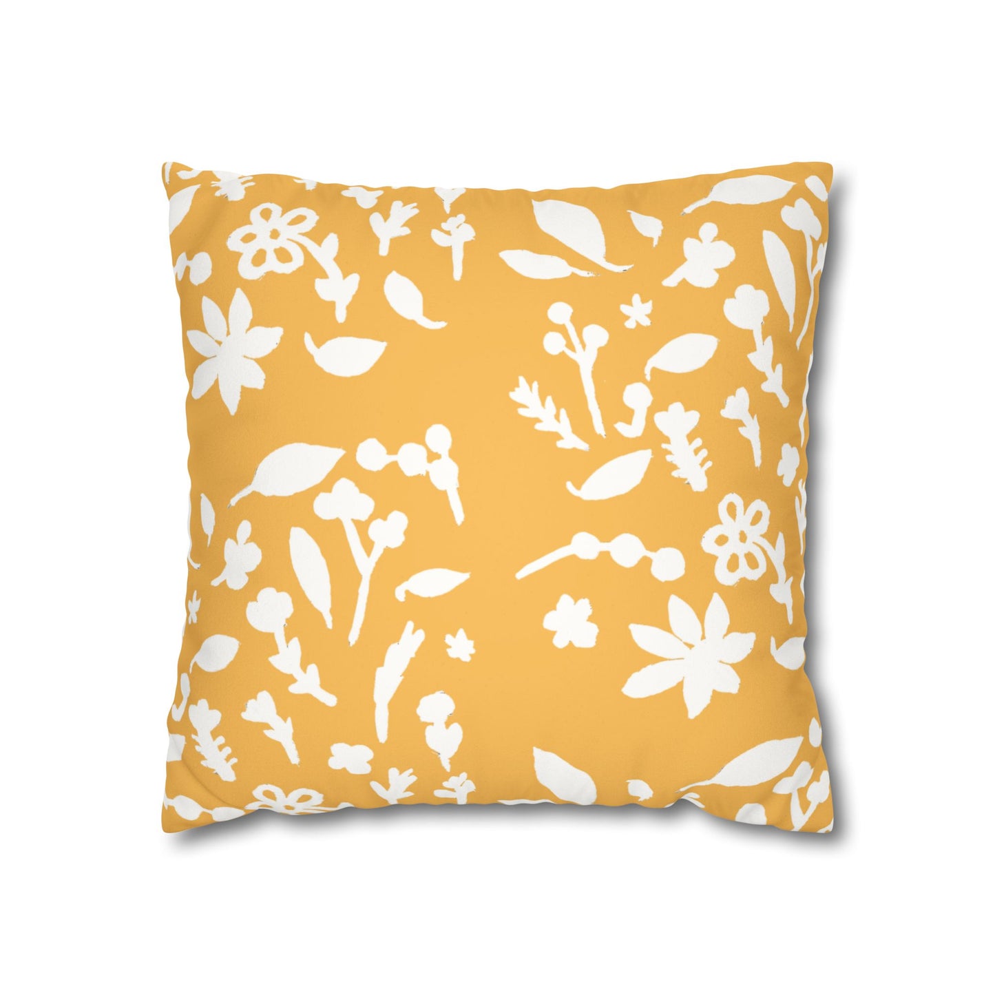 Bumblebee Fall Foliage Faux Suede Square Pillowcase