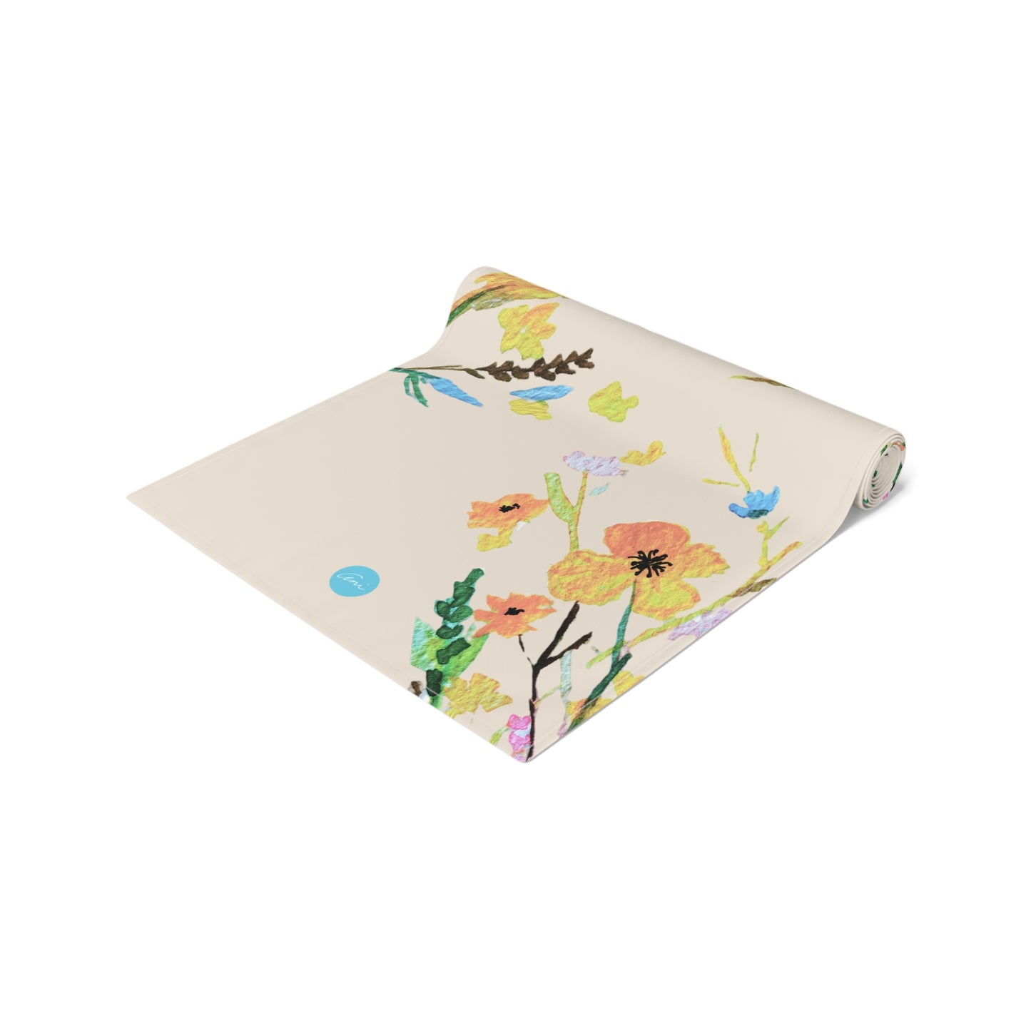 Fall Bouquet Peach Cream Table Runner (Cotton, Polyester)