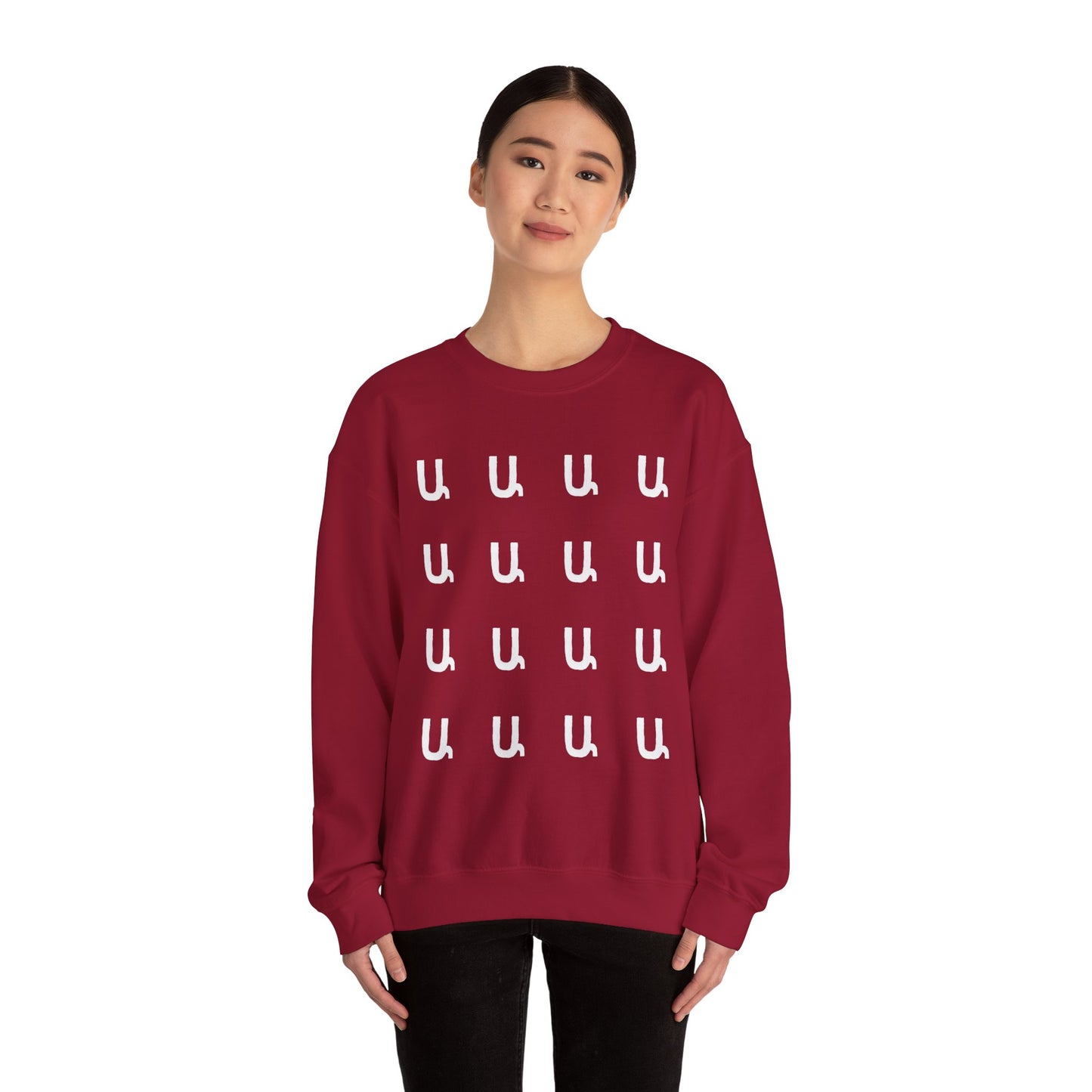 Custom Armenian Letters Unisex Sweatshirt Warm Colors