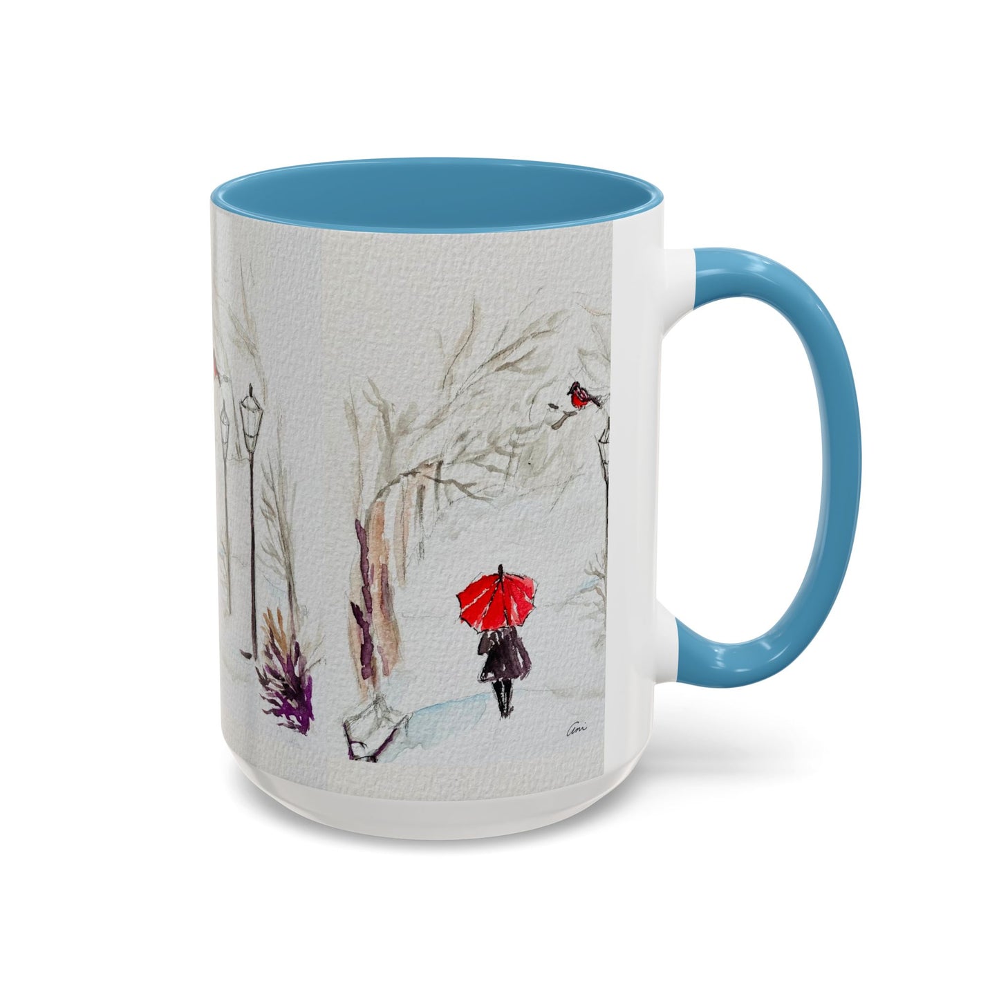 The Red Umbrella Accent Coffee Mug