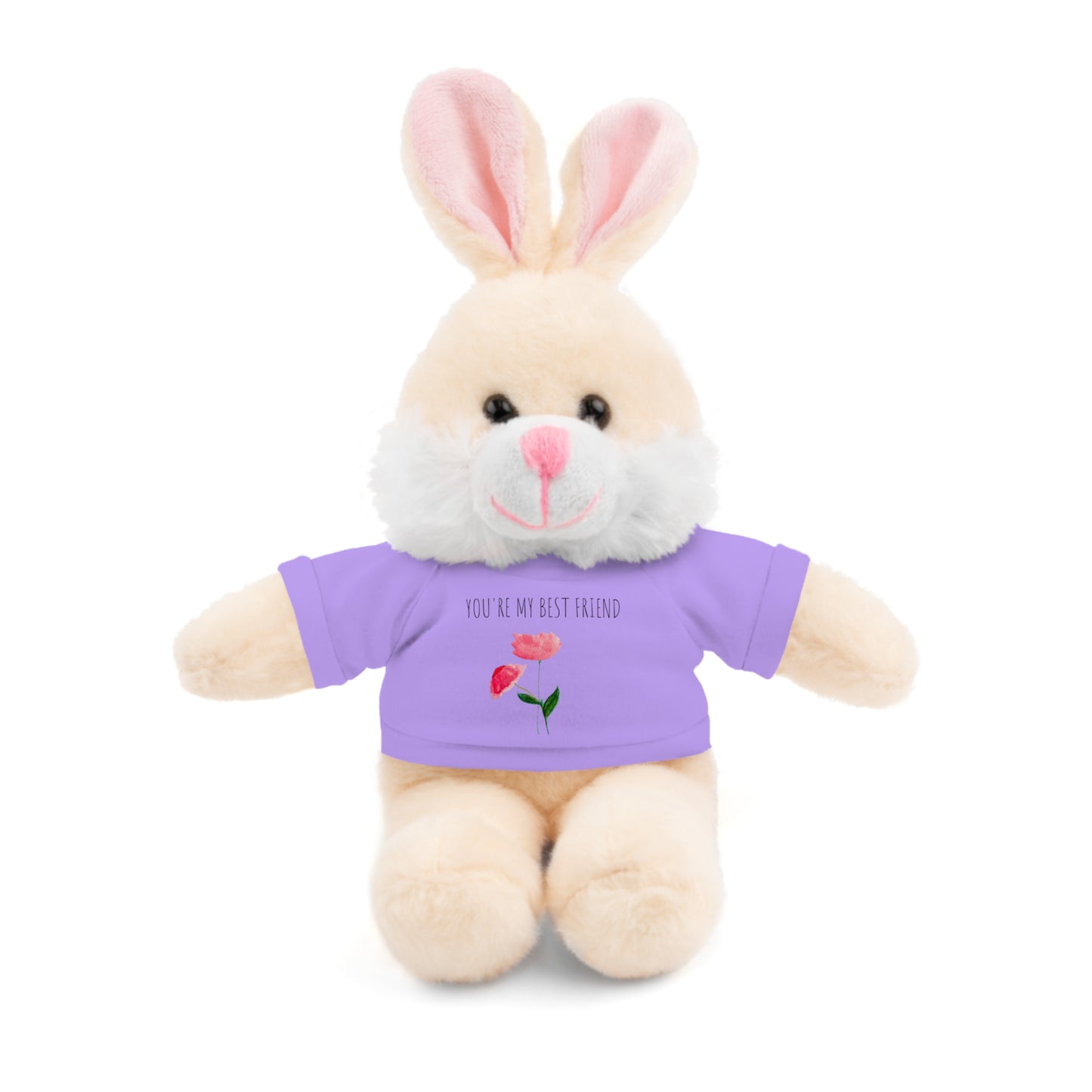 Stuffed Animals with Two Pink Flowers Tee