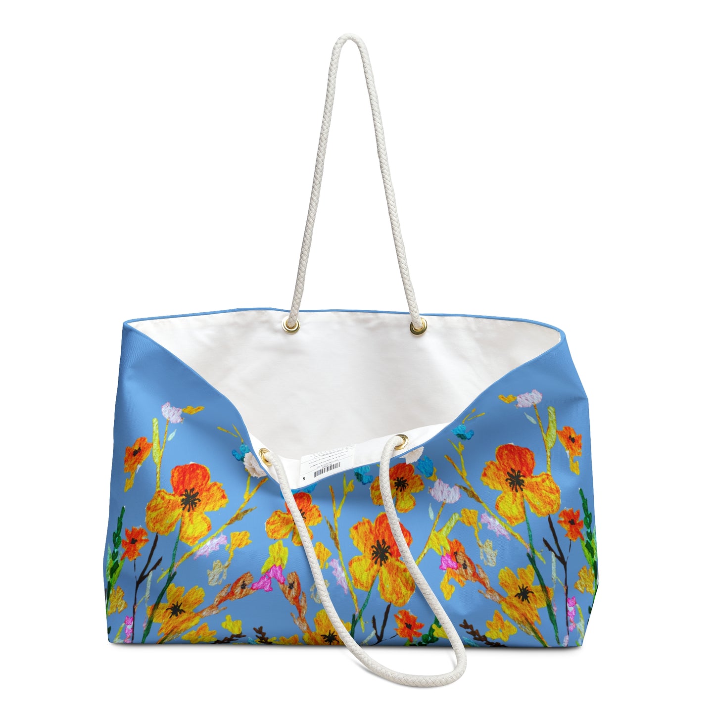 Fall Bouquet Baby Blue Weekender Bag