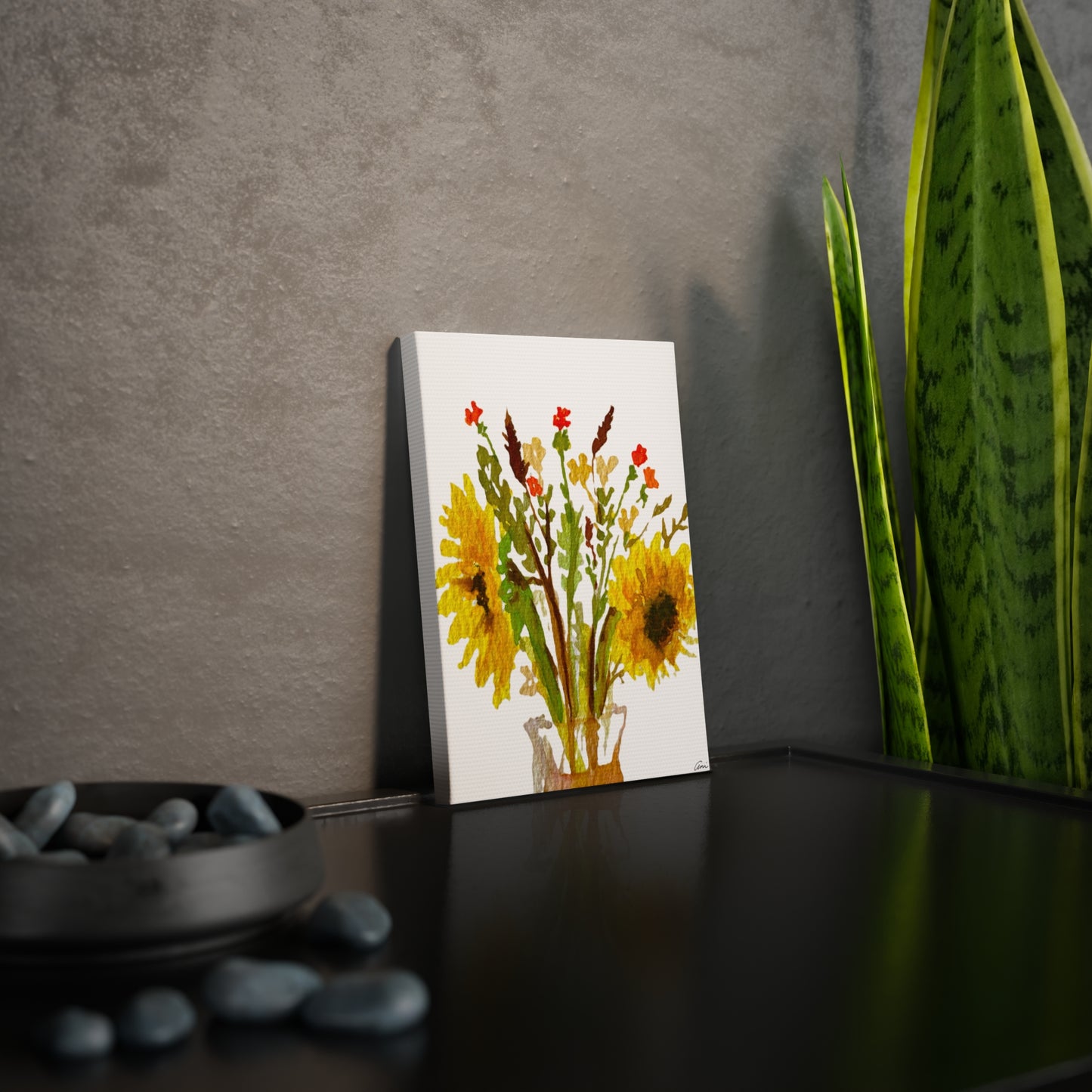 Fall Vase Close-Up Canvas Print