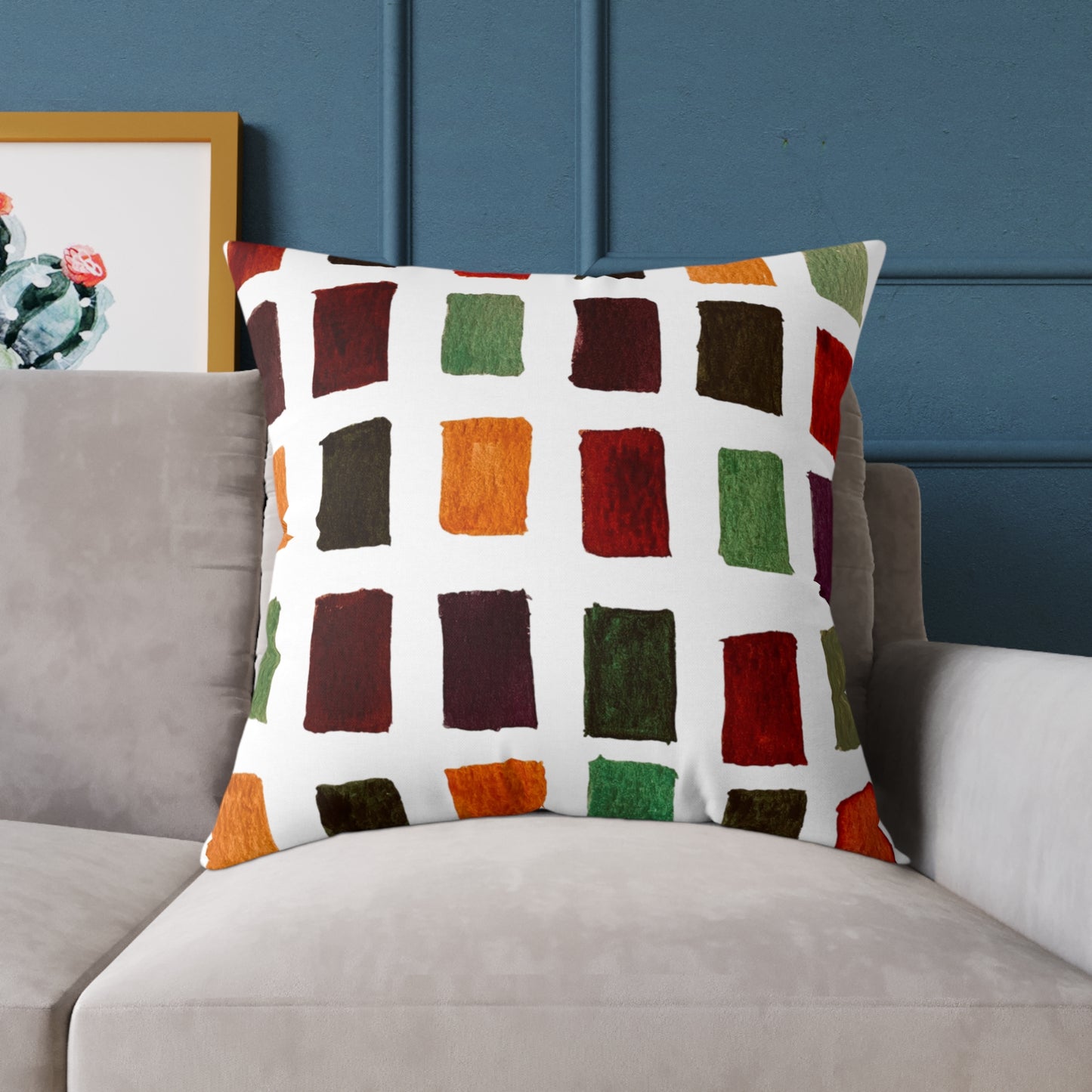 Fall Colors Square Poly Canvas Pillow