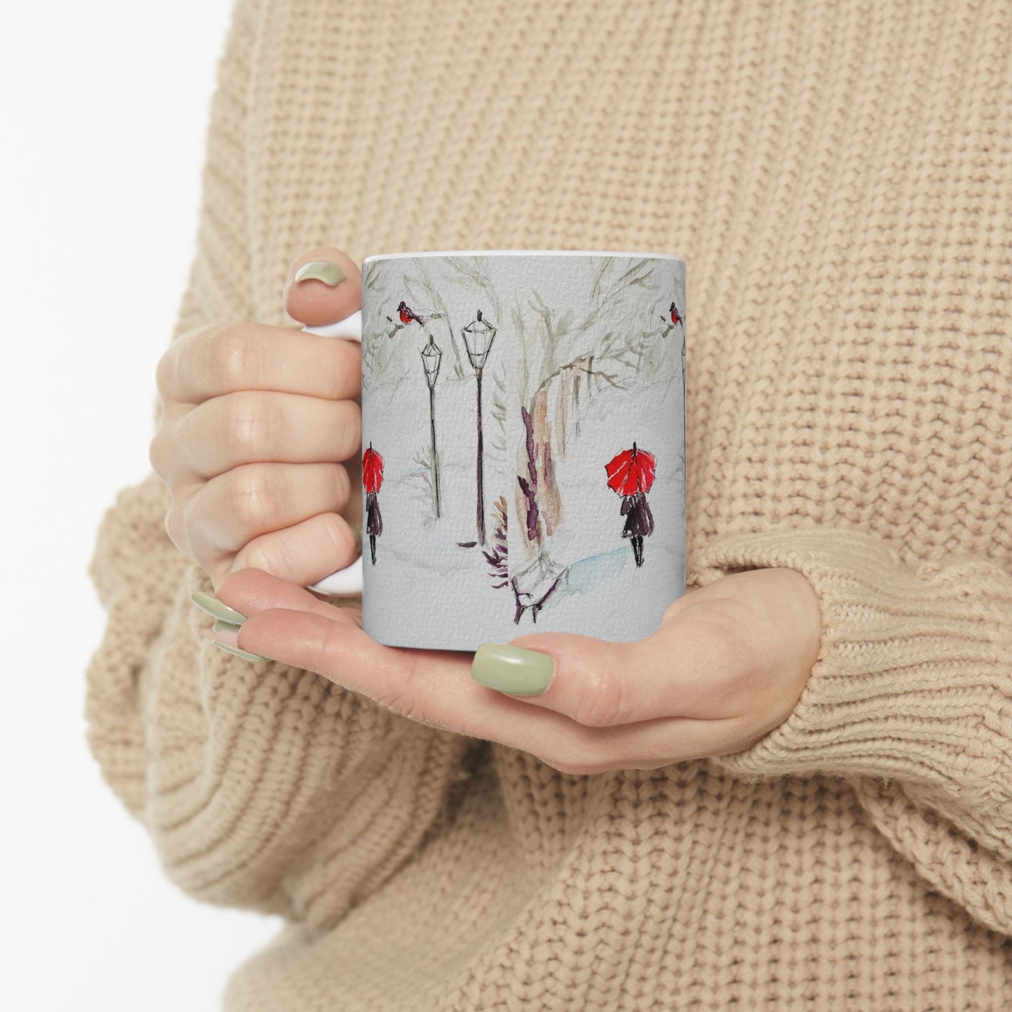 The Red Umbrella Ceramic Mug