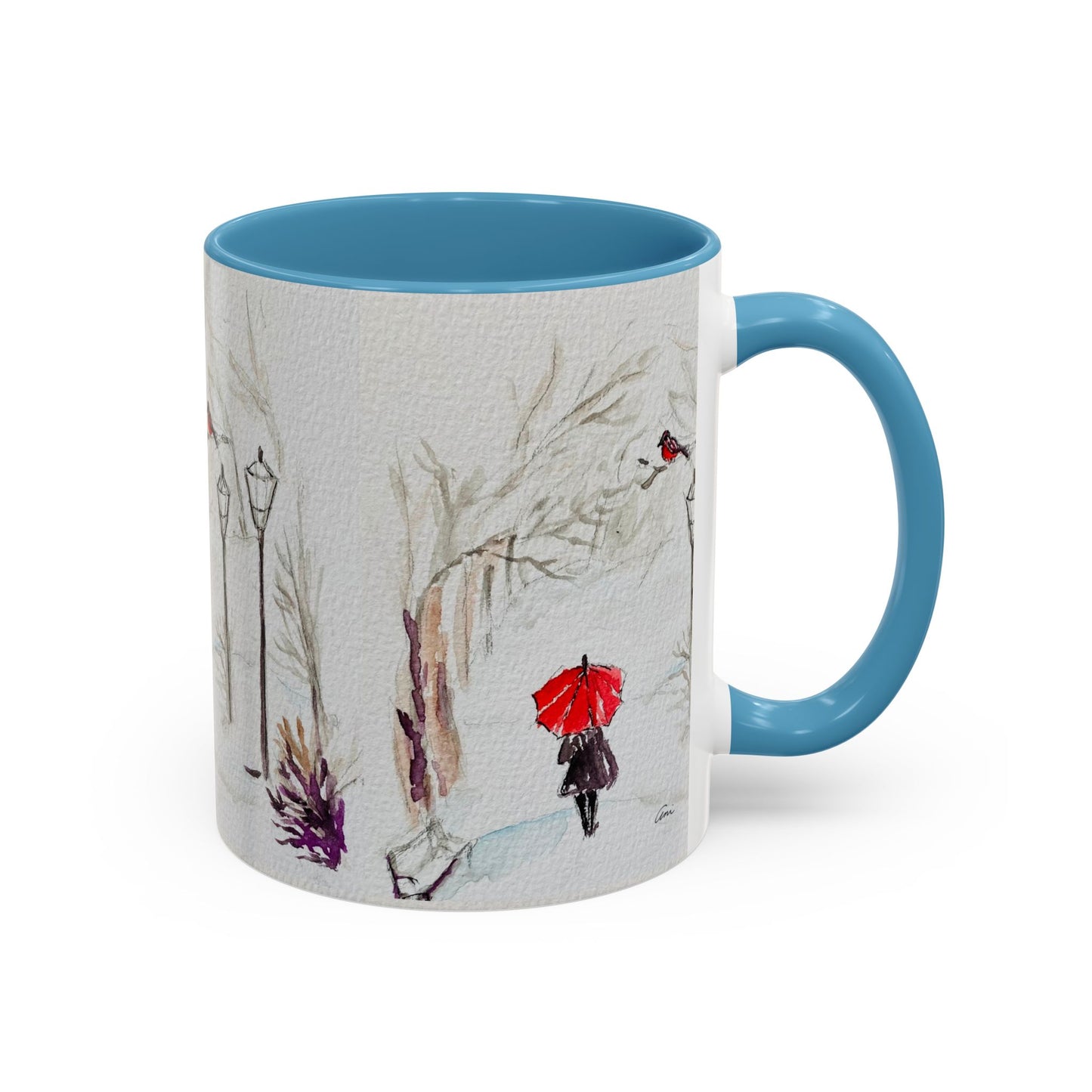 The Red Umbrella Accent Coffee Mug