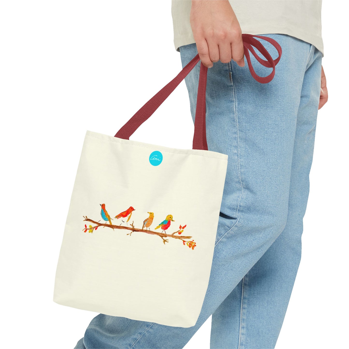 Birds on a Branch Ivory Tote Bag