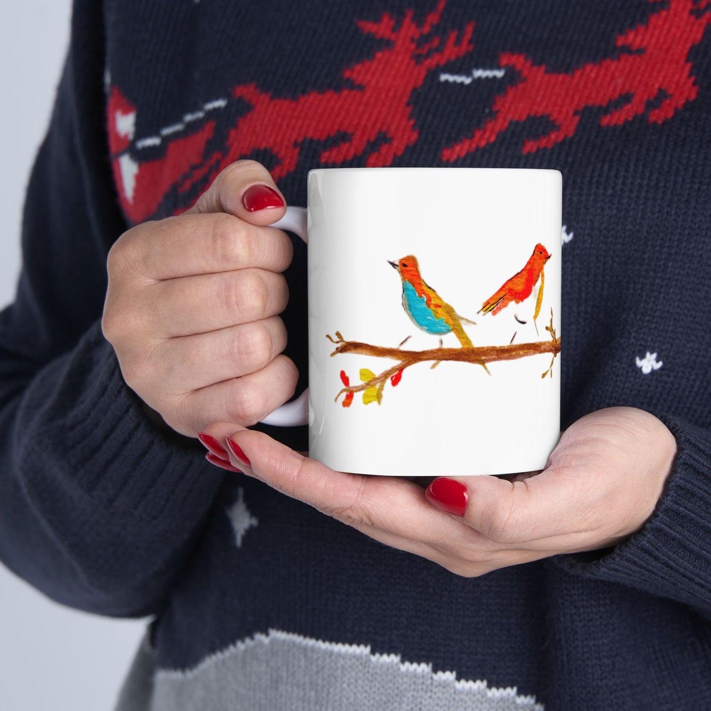 Birds on a Branch Ceramic Mug