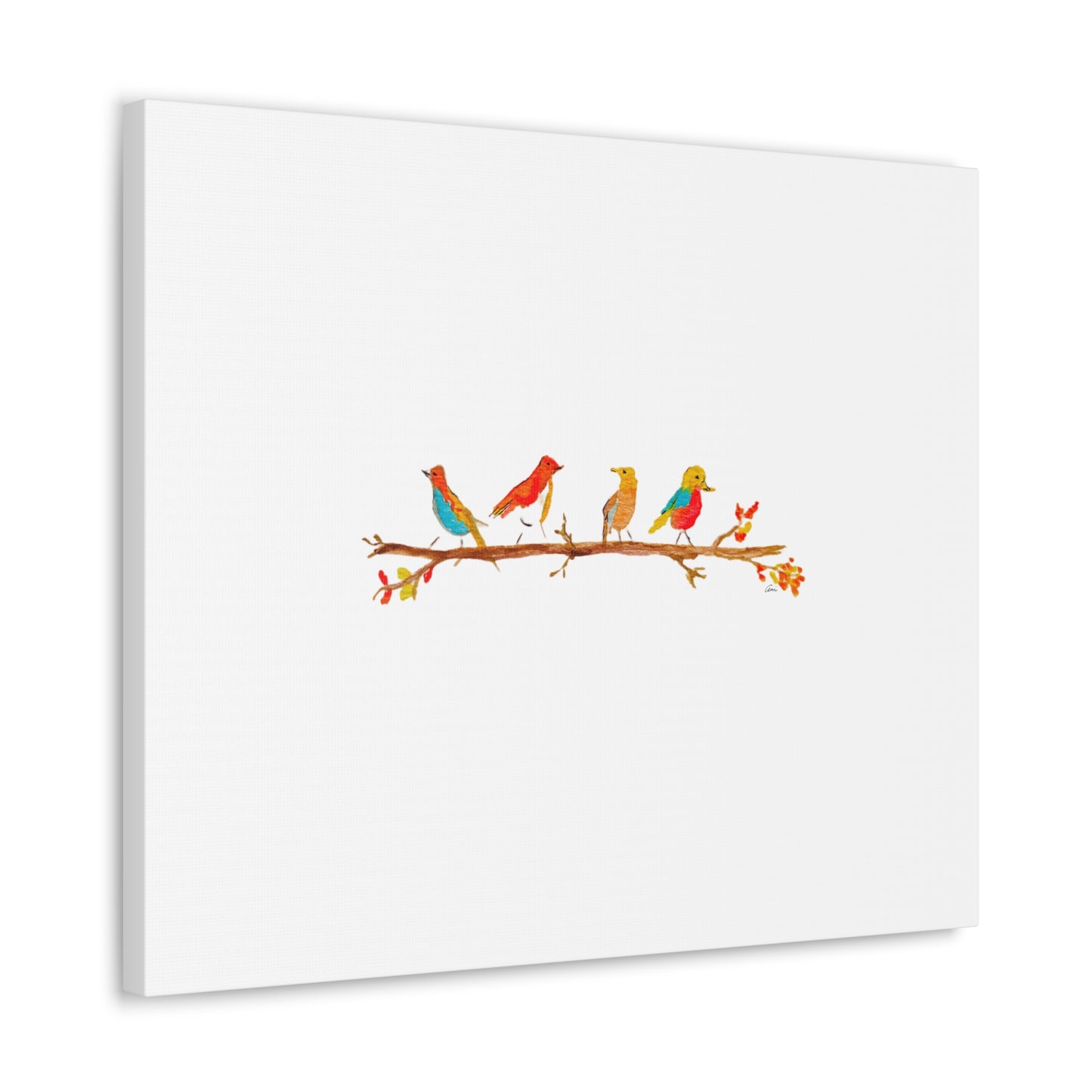 Birds on a Branch Canvas Gallery Wrap