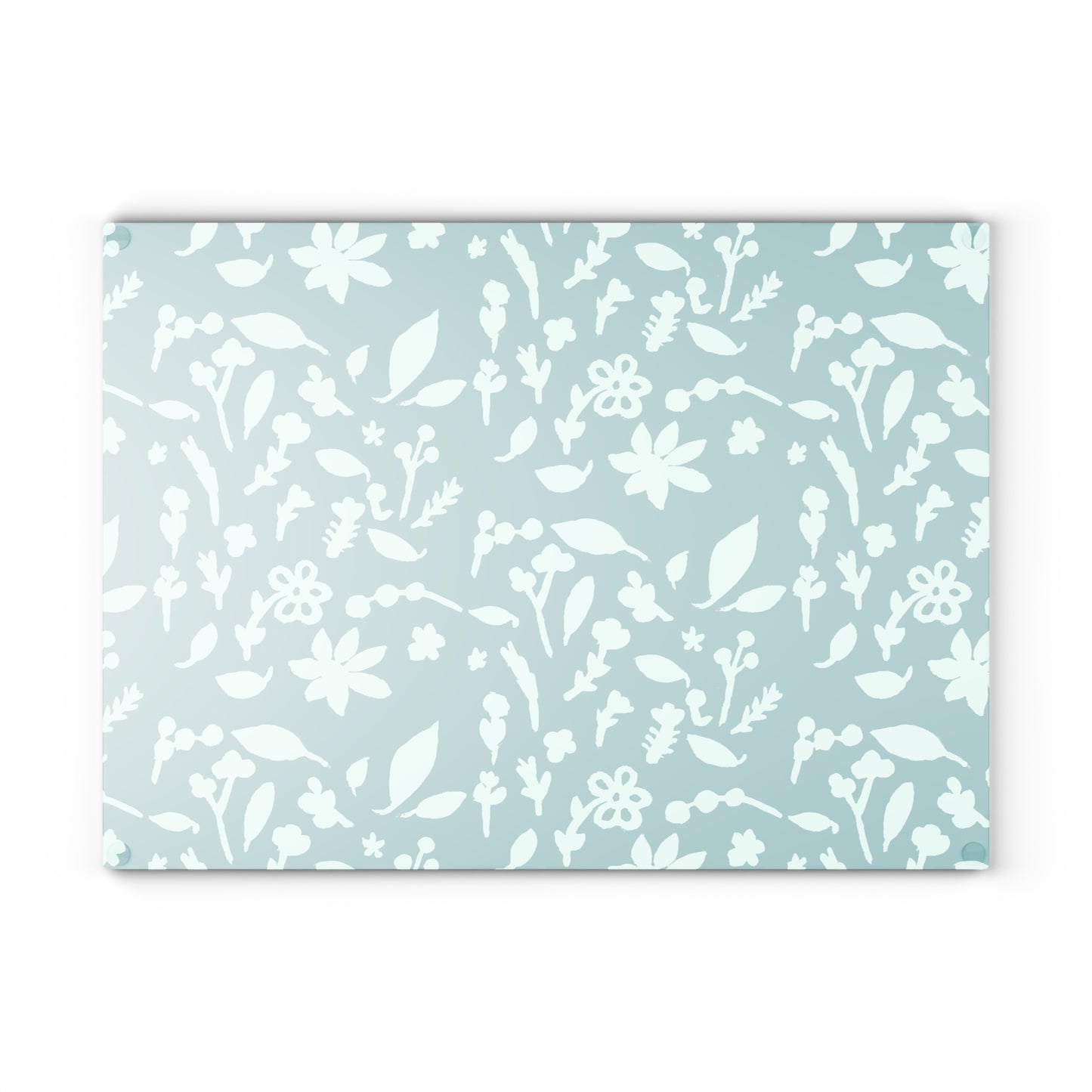 Robin's Egg Fall Foliage Glass Cutting Board